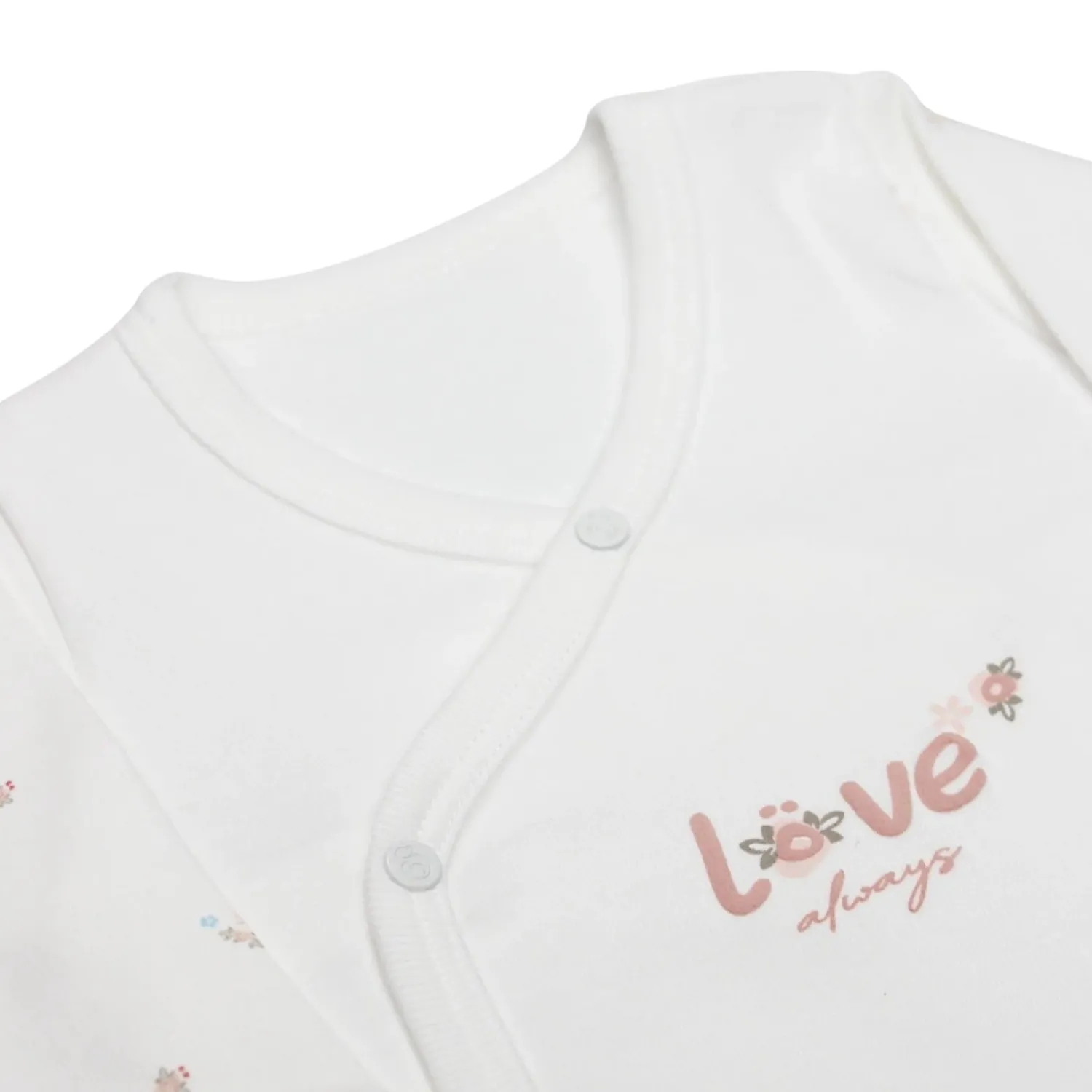 Bistyle Body Uzun Kol Grow In Love Pembe - Ekru