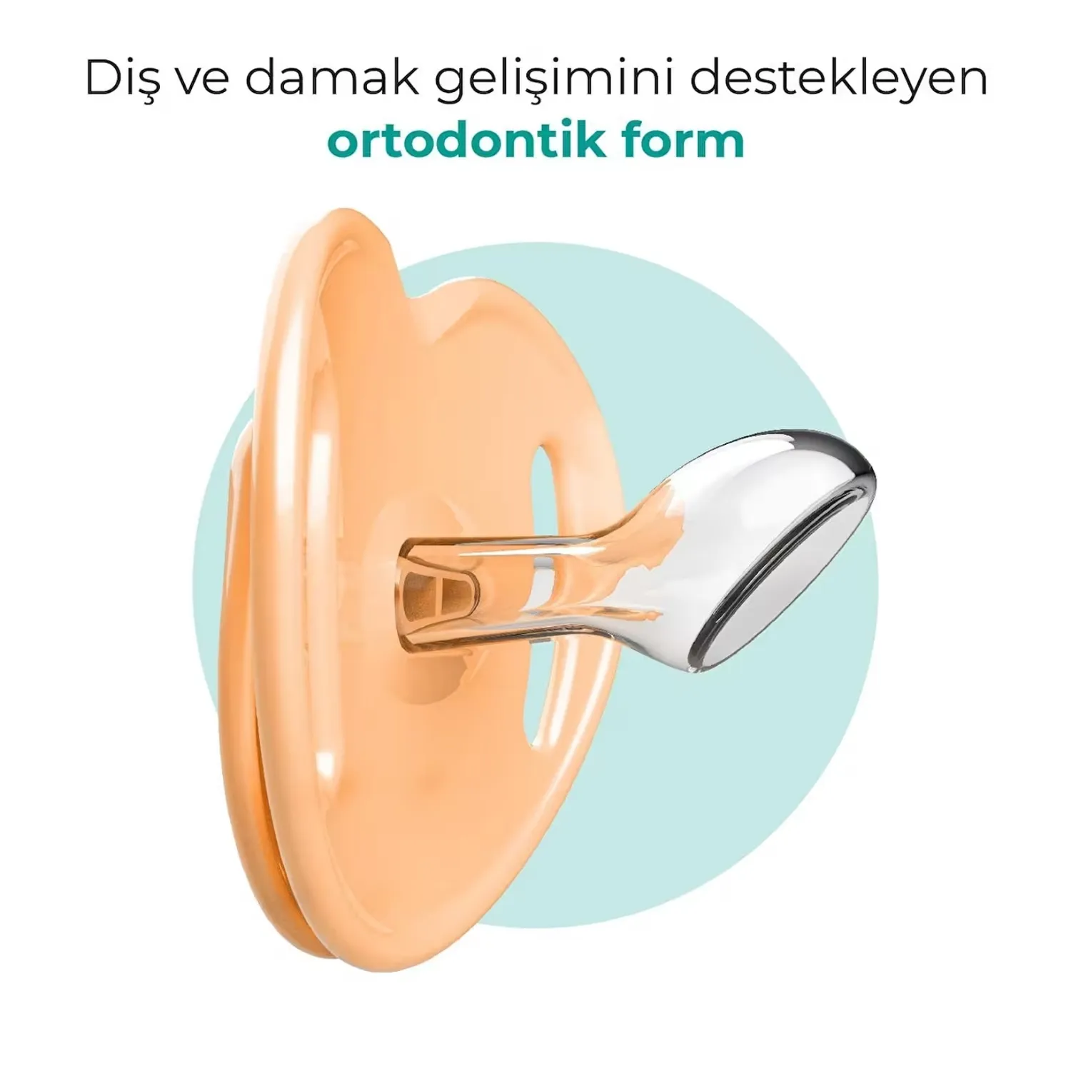 Mamajoo Ortodontik Silikon Emzik Sterilizasyon & Saklama Kutusu 0 Ay+ Powder Blush 2li