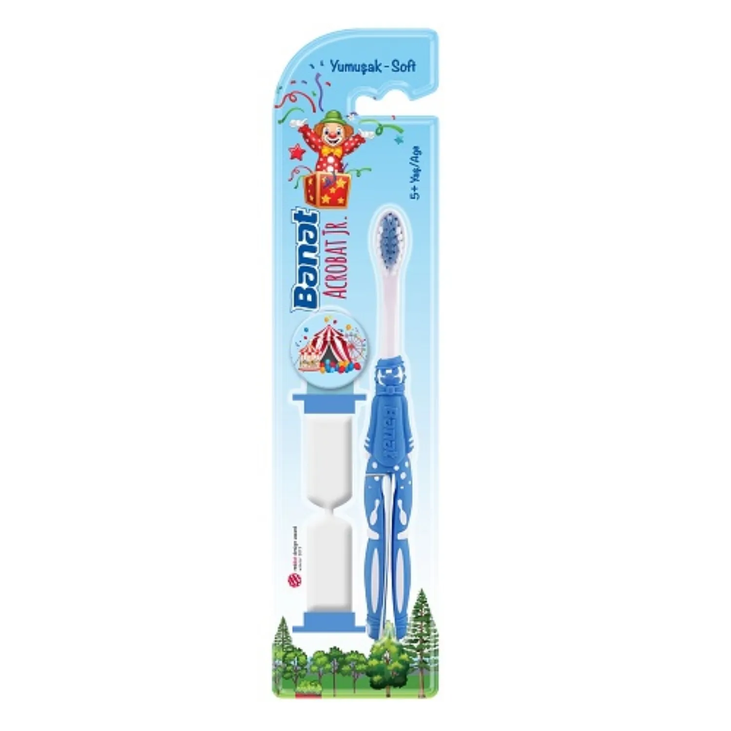 Banat Çocuk Diş Fırçası Kum Saatli Soft Acrobat Jr. 5+Yaş