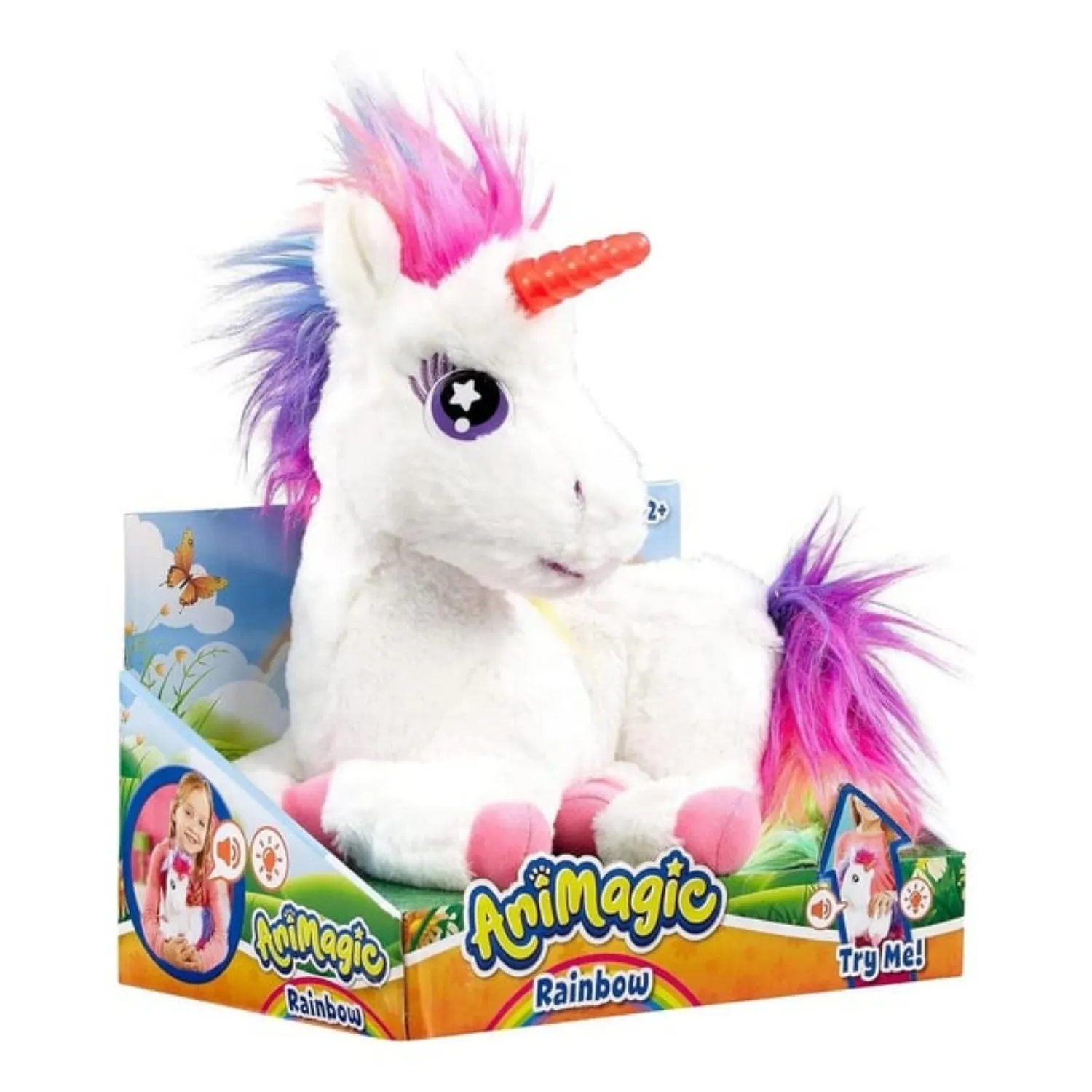 Animagic Parlayan Gökkuşağı Unicorn