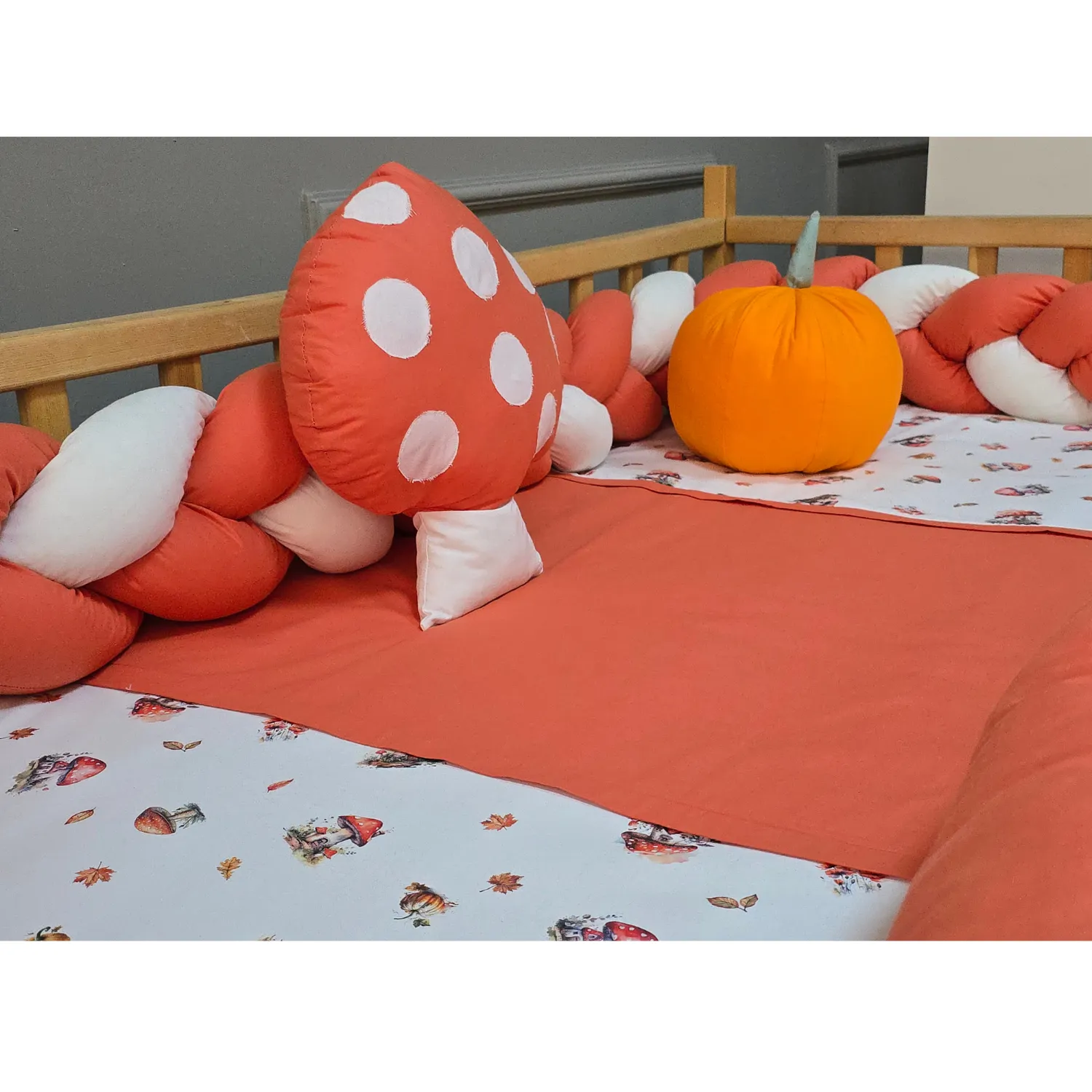 Yuar Baby Motessori Örgü Uyku Seti Turuncu Mantar