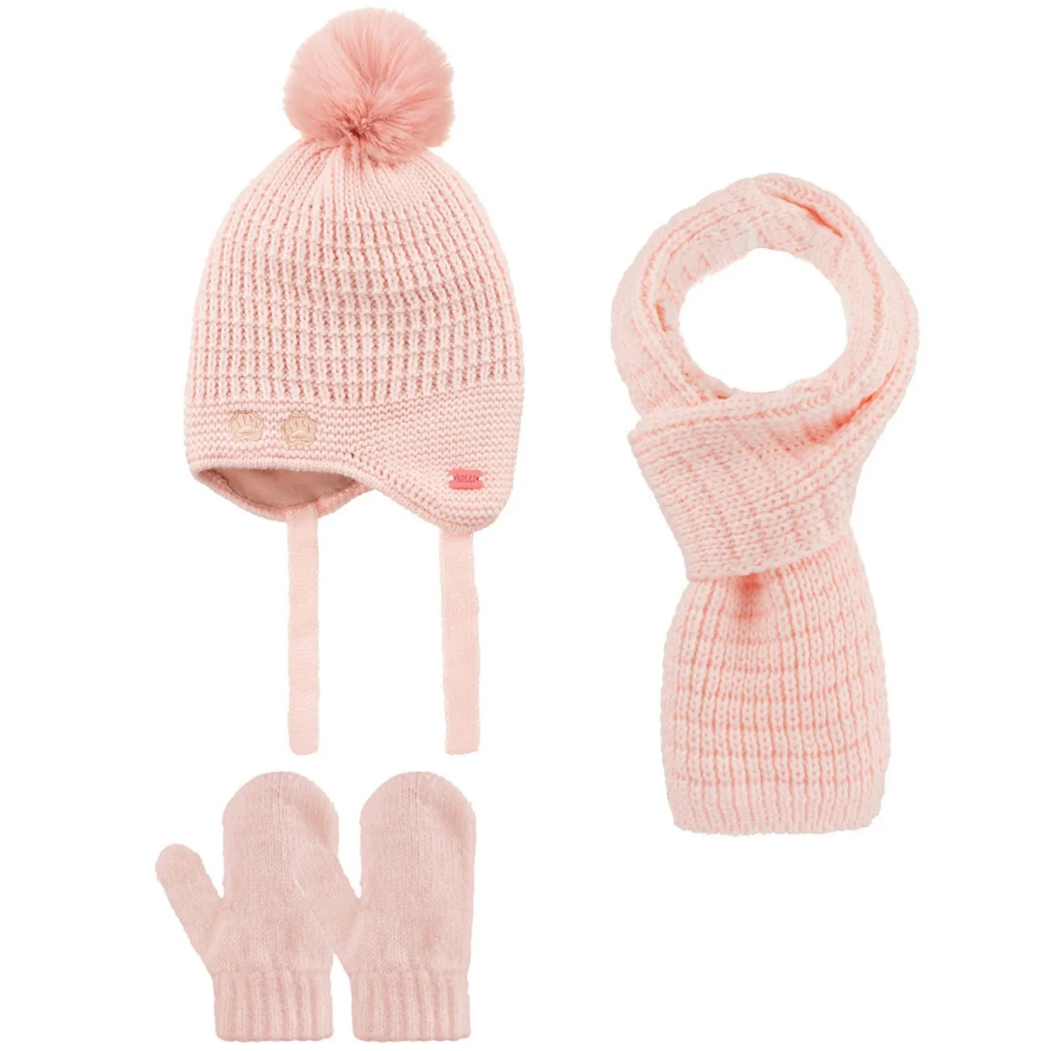 Kitti Eldiven Atkı Bere Takım 0-18 Ay Açık Pembe Asortili