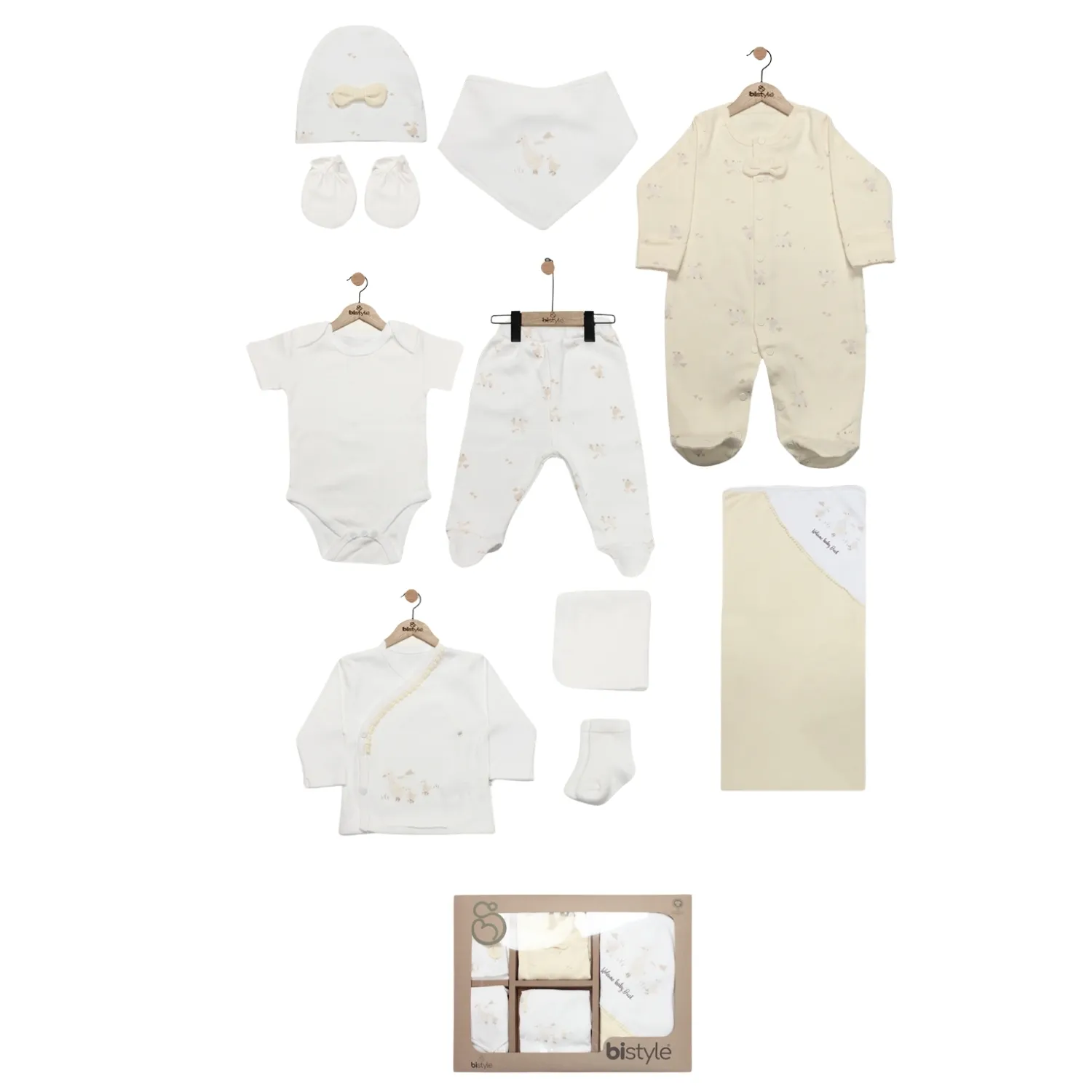 Bibaby Hastane Çıkışı 10lu Welcome Baby Duck Sarı - Ekru