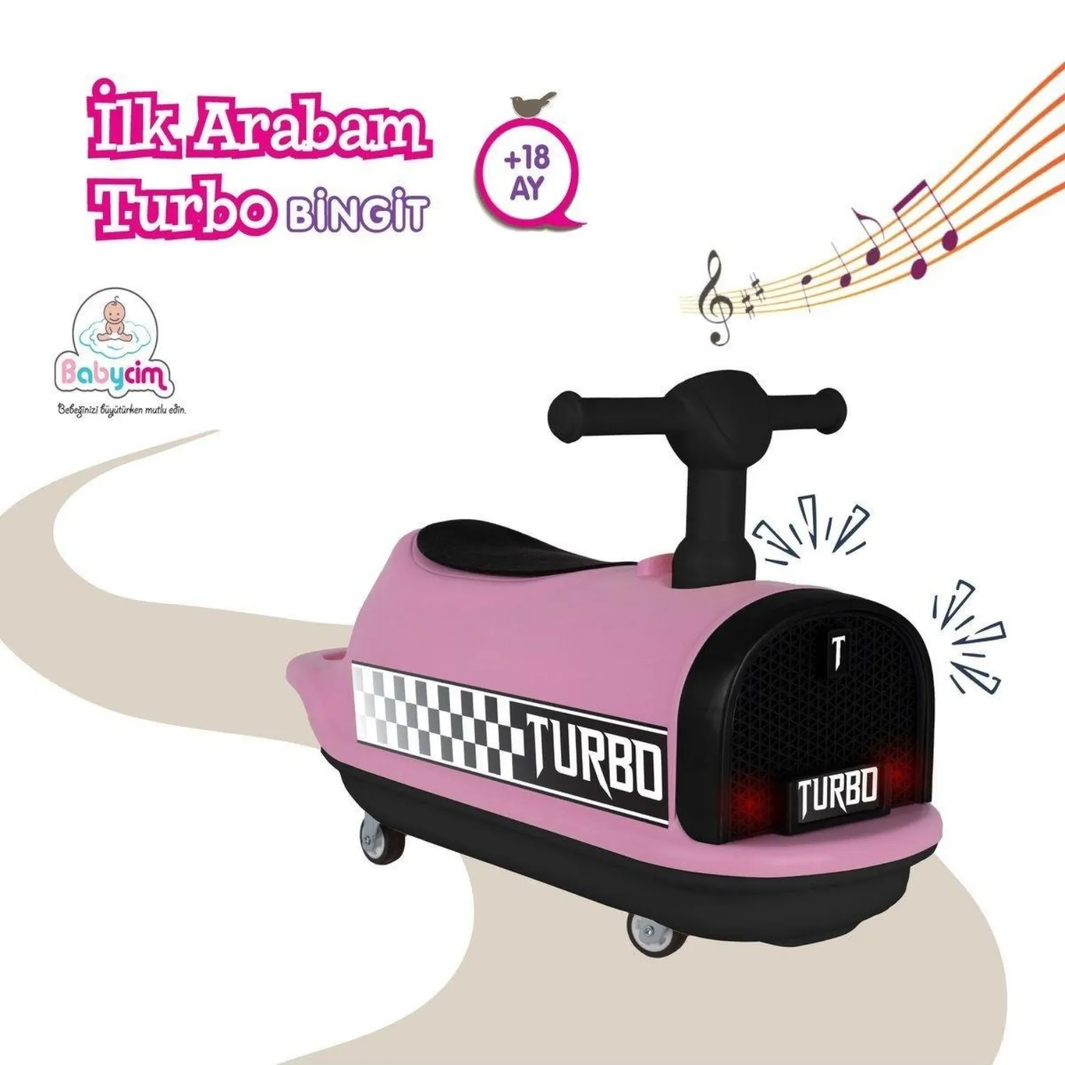 İlk Arabam Turbo Bitgit Araba Pembe