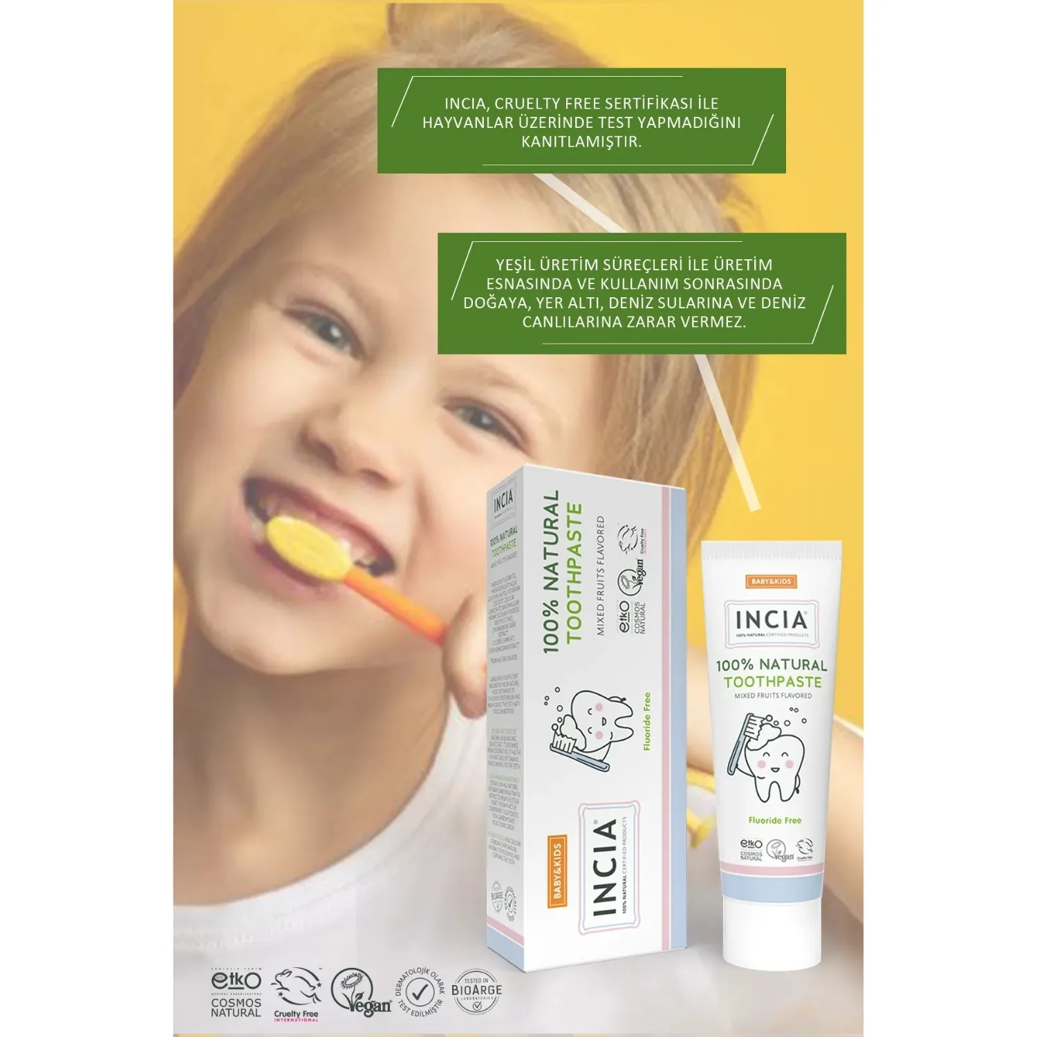 INCIA Çocuk Diş Macunu 50 ml