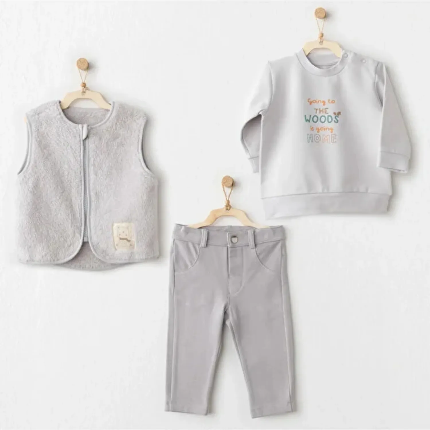 Andy Wawa 3lü Takım Hello Autumn Gri