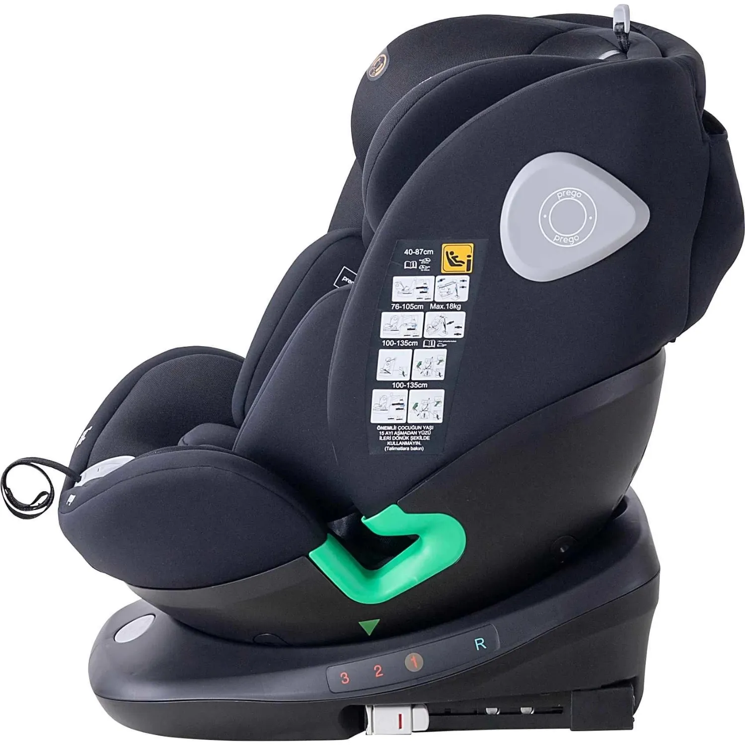 Prego Q9004 Tronfıx I-Size Oto Koltuğu Siyah