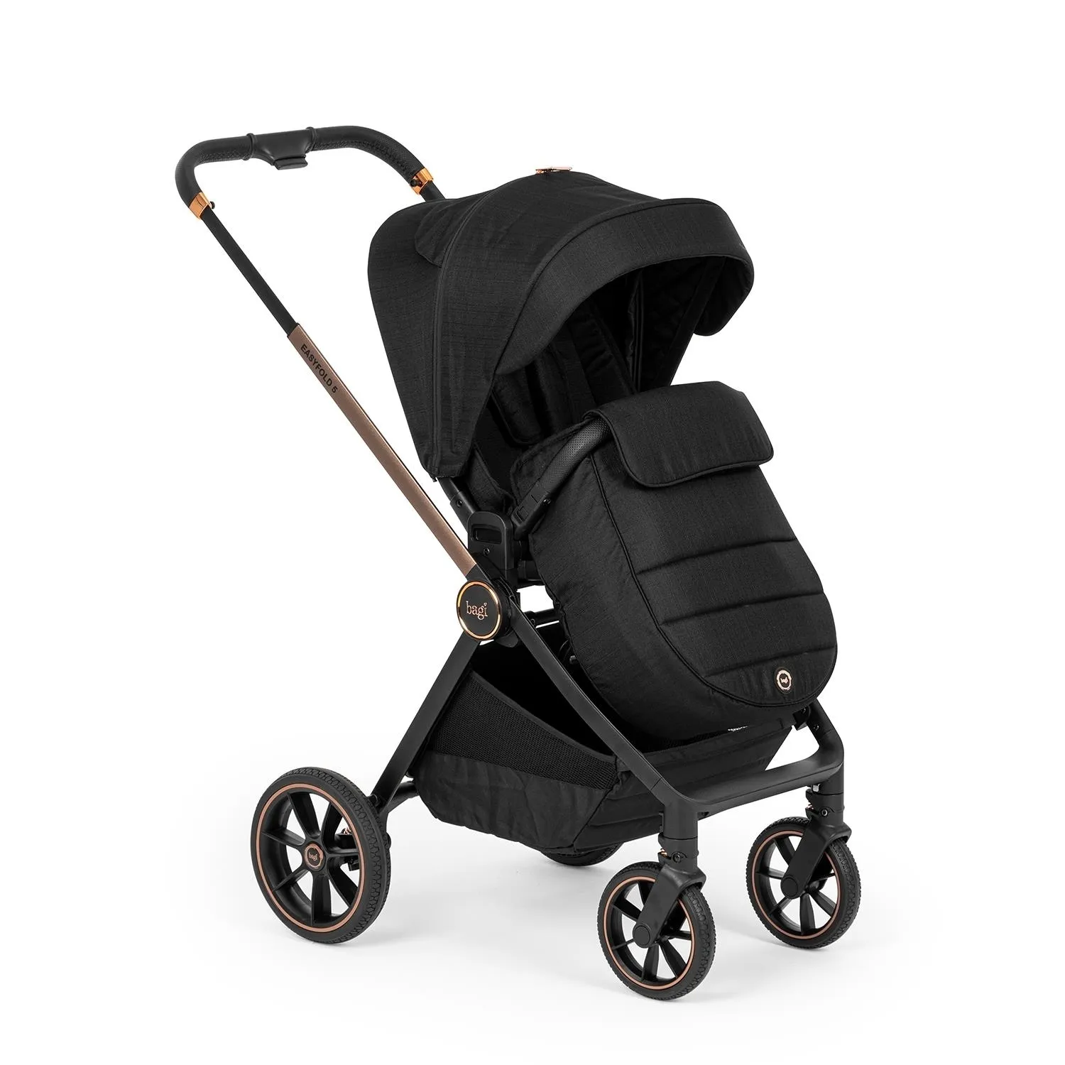 Bagi Easyfold 5 Cosmo Travel Sistem Bebek Arabası Black Gold