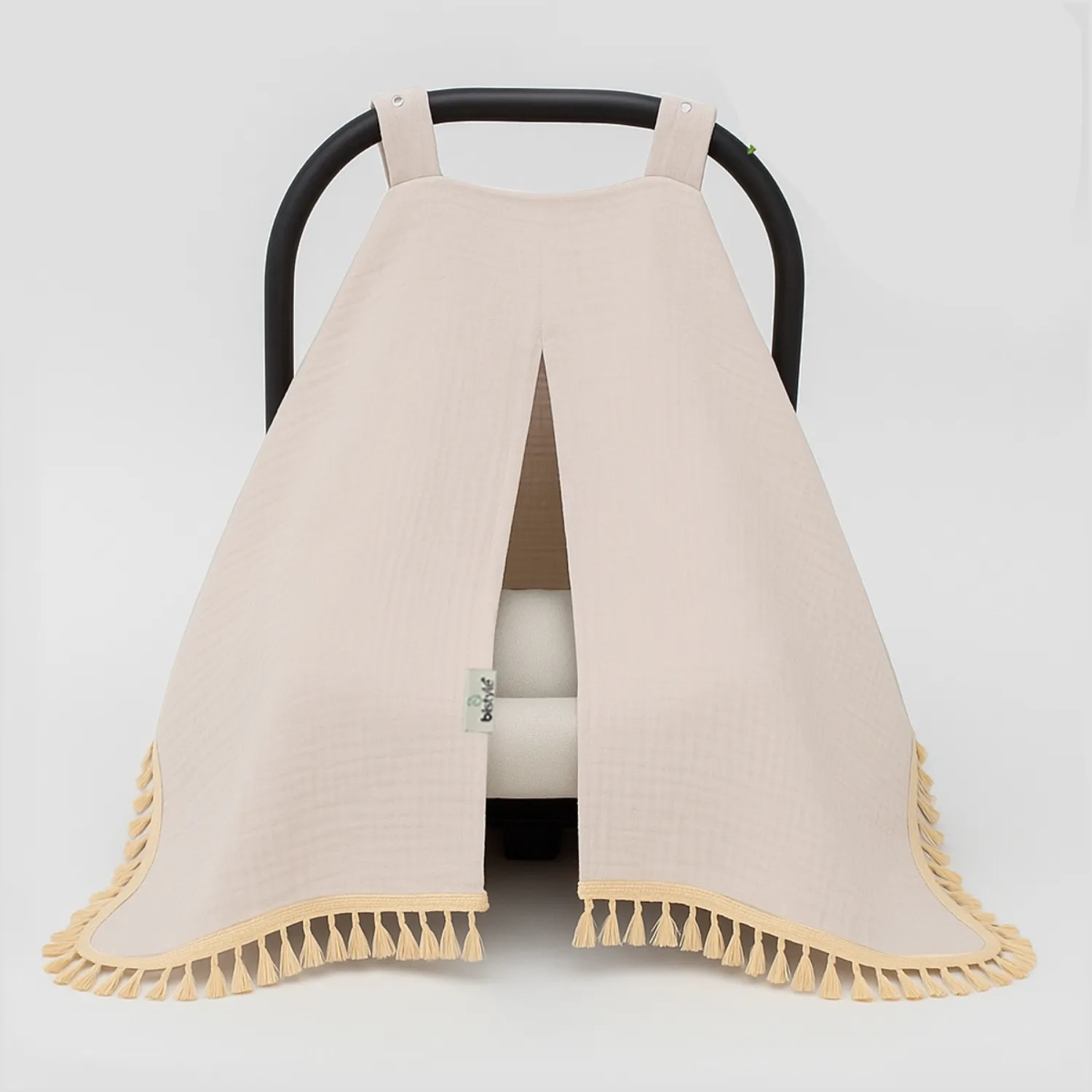 Bistyle Müslin Puset Yüz Örtüsü Püsküllü Taş Bistyle Müslin Puset Yüz Örtüsü Püsküllü Taş