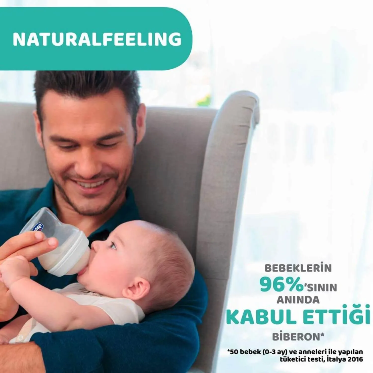 Chicco Natural Feeling Silikon Emzikli PP Biberon 150 ml 0+ Ay