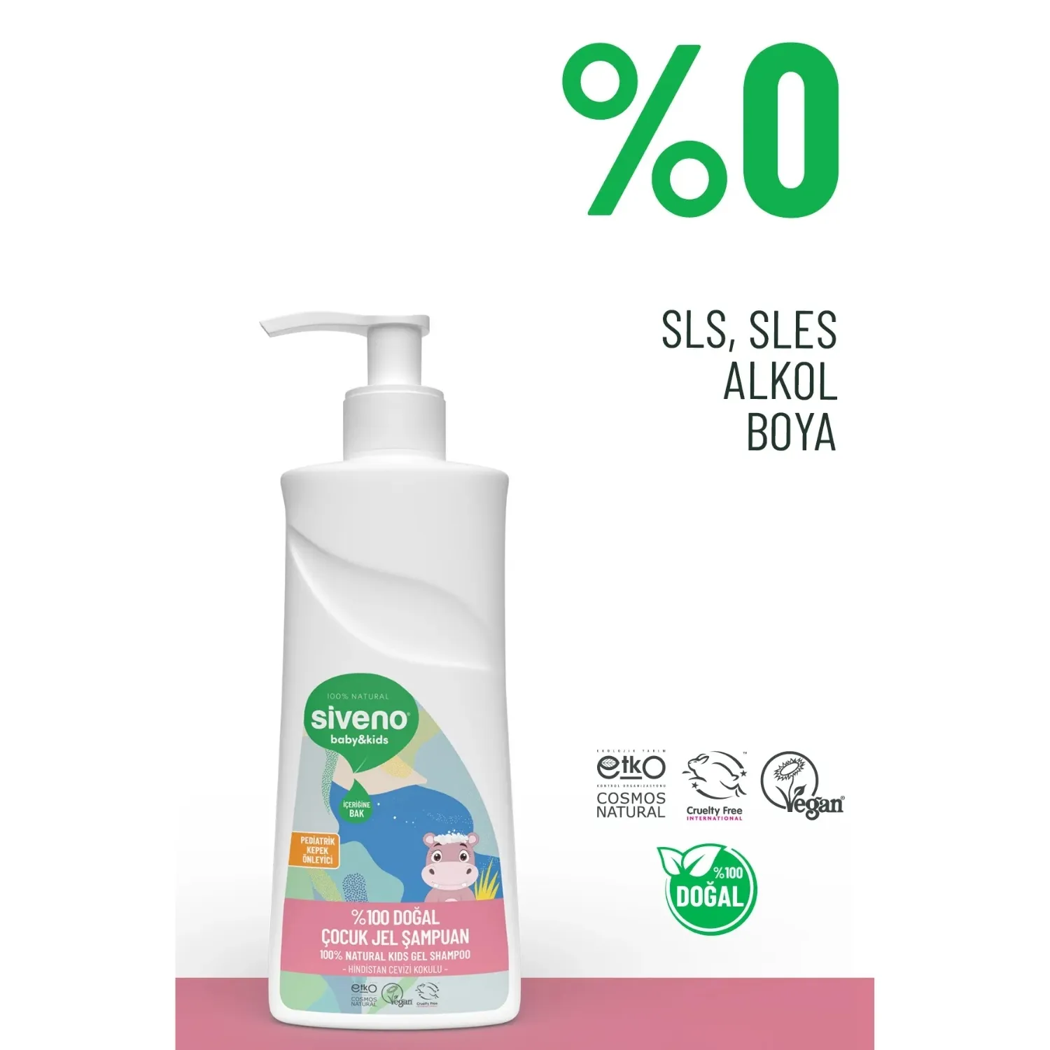 Siveno %100 Doğal Çocuk Jel Şampuanı 325 ml
