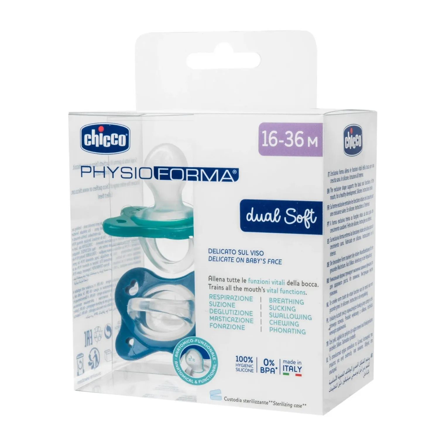 Chicco Physioforma Dual Soft Emzik Erkek 16-36 ay 2'li