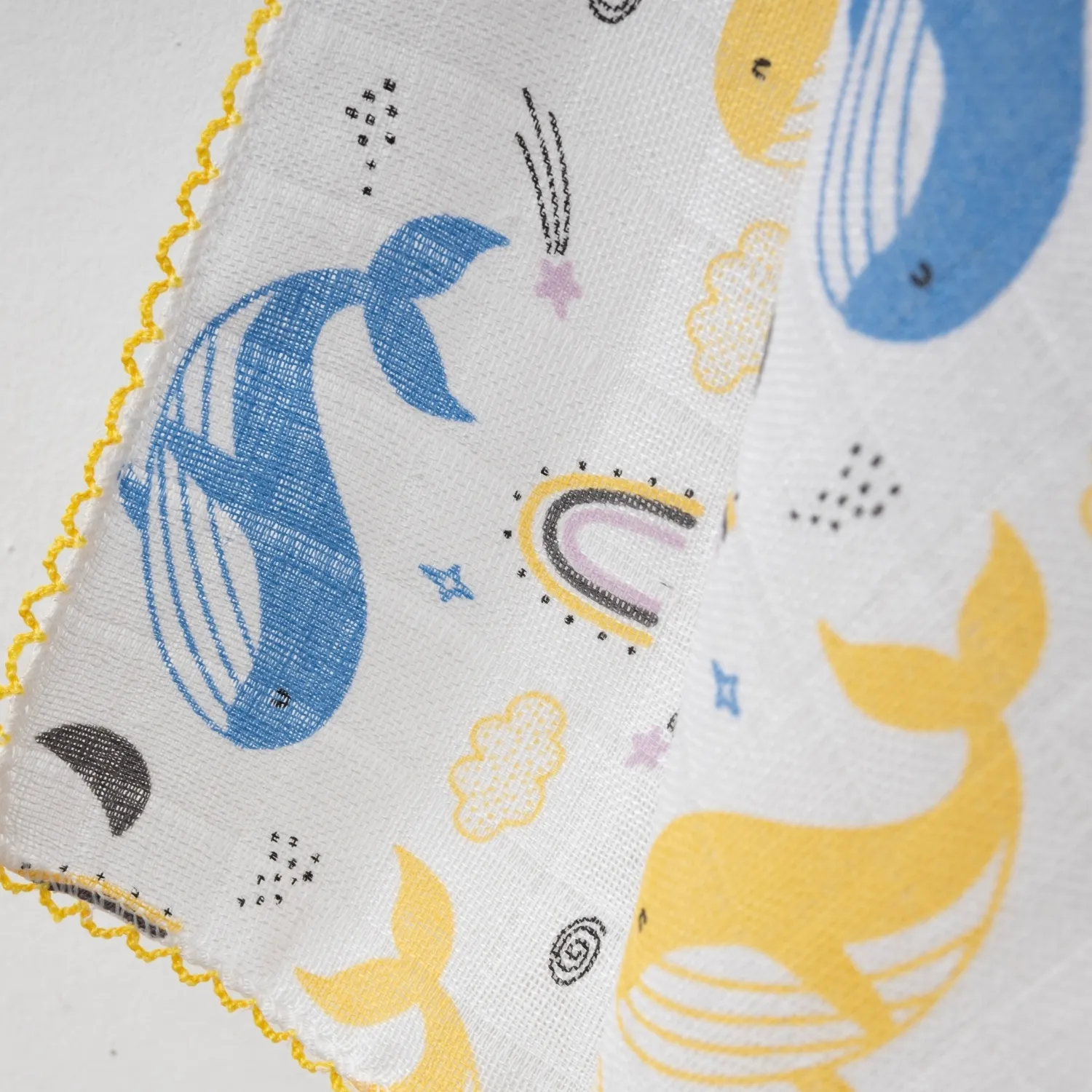Baby Mammas Müslin Örtü Balıklı 80x90cm Sarı