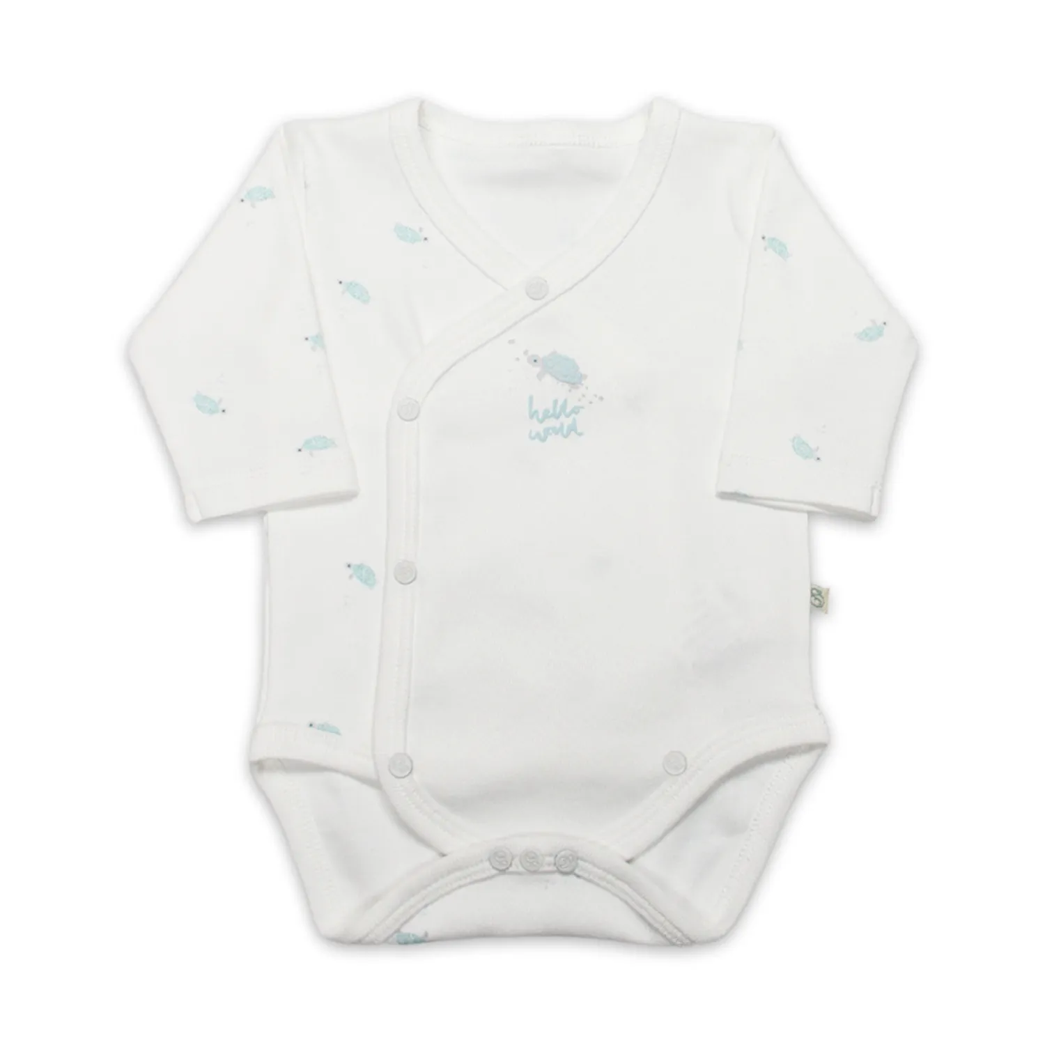 Bistyle Body Uzun Kol Hello World Mint - Ekru