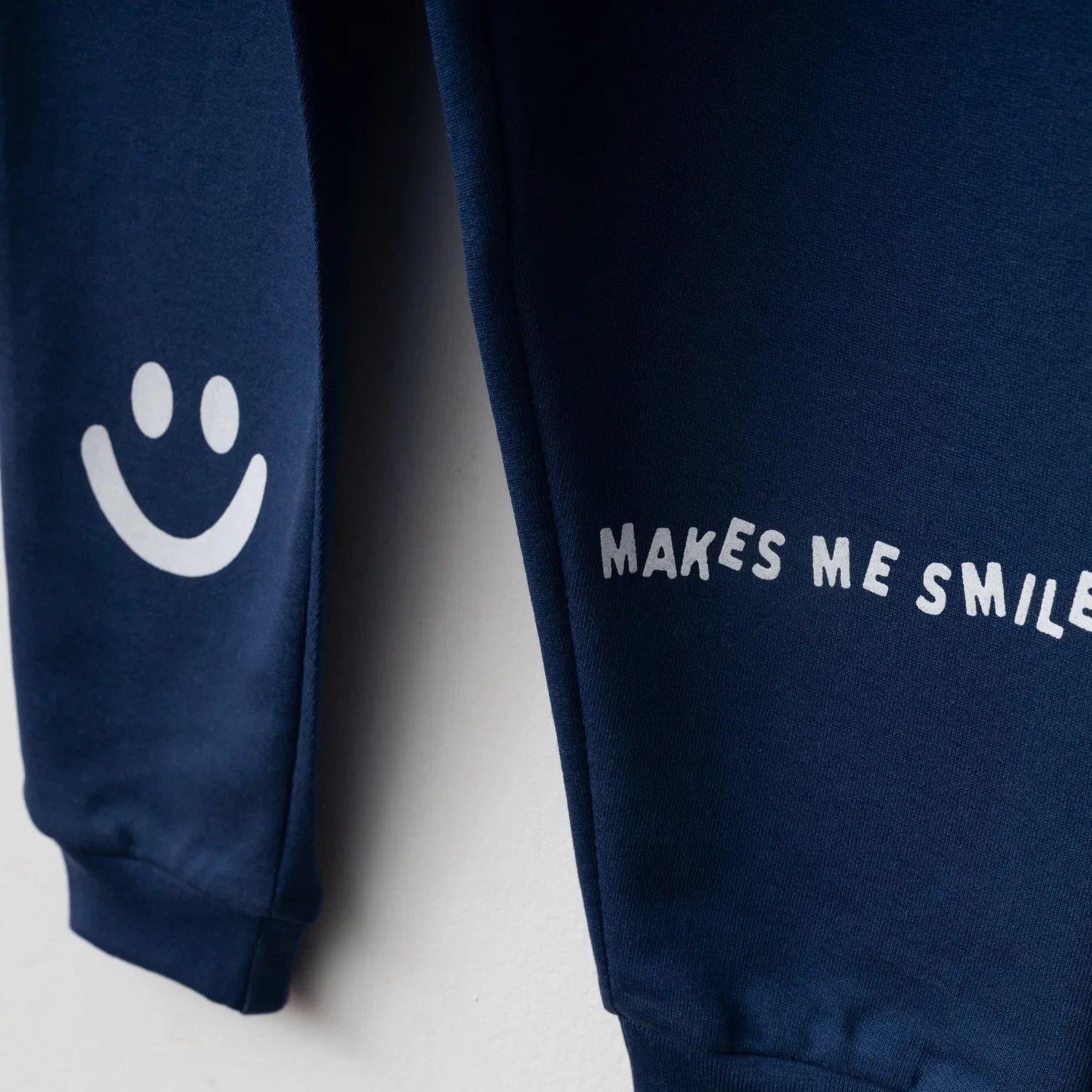 Bebolly Eşofman Altı Makes Me Smile Baskılı Lacivert