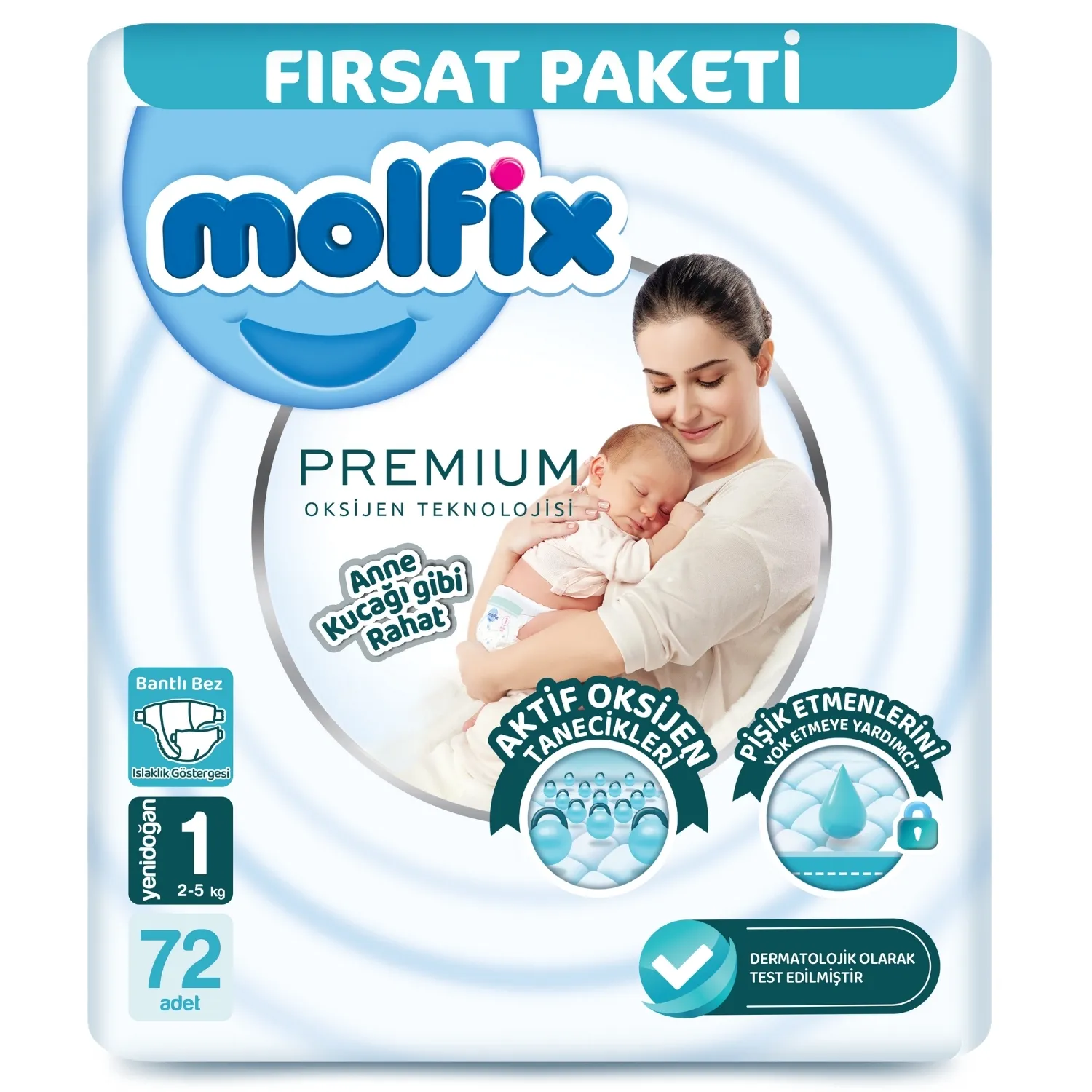 Molfix Premium Bebek Bezi Yenidoğan 72li Fırsat Paketi