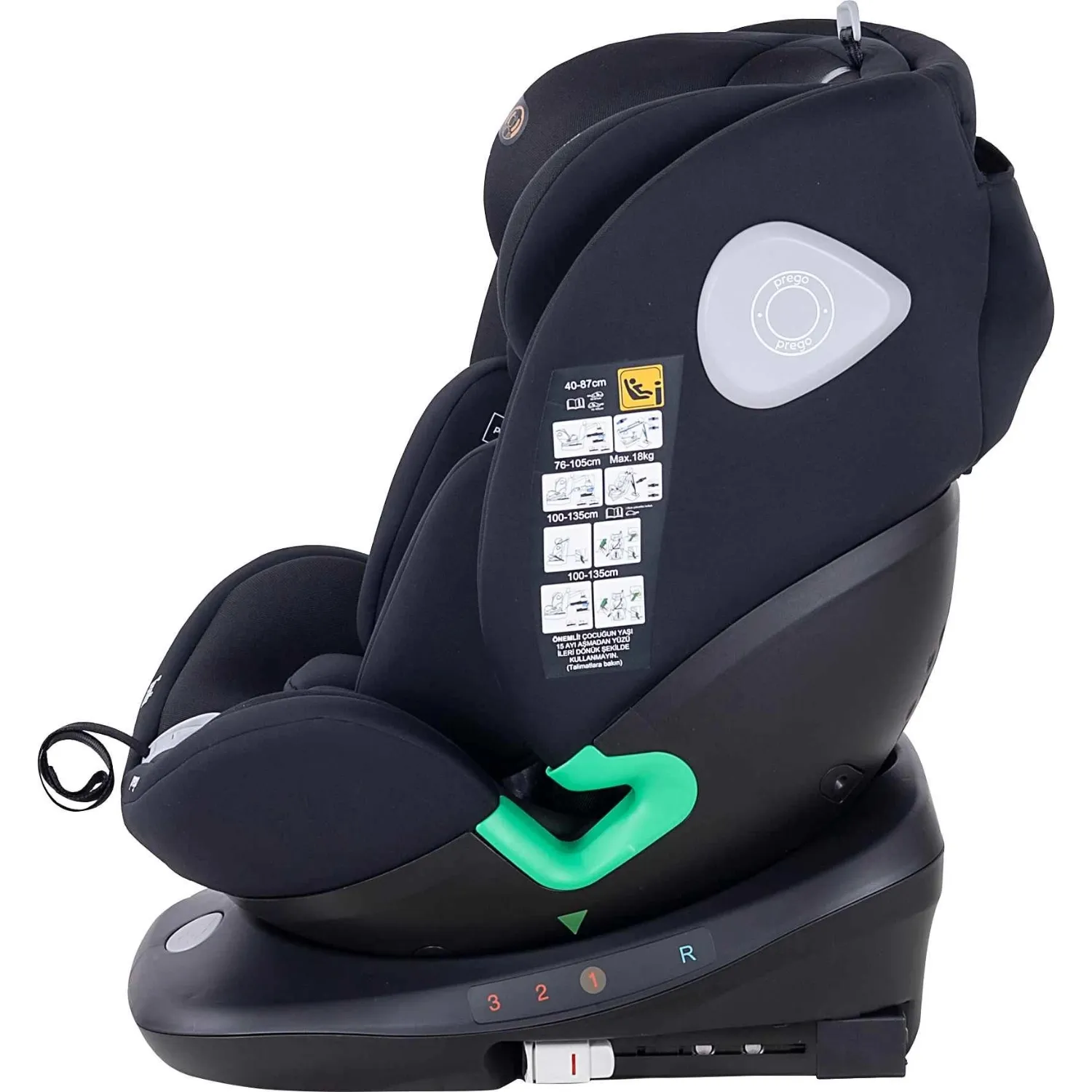Prego Q9004 Tronfıx I-Size Oto Koltuğu Siyah