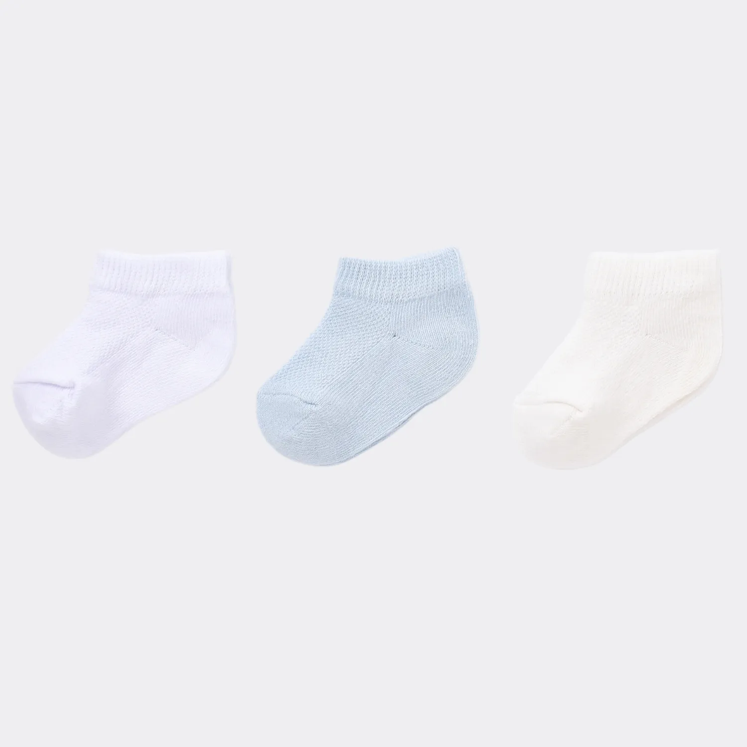 Bibaby Organik Çorap Soket 3lü Summer Mavi