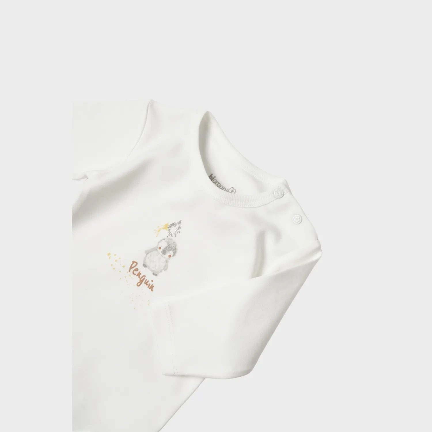 Bibaby Organik Hastane Çıkışı 4lü Tulumlu Penguin Club Ekru - Gri