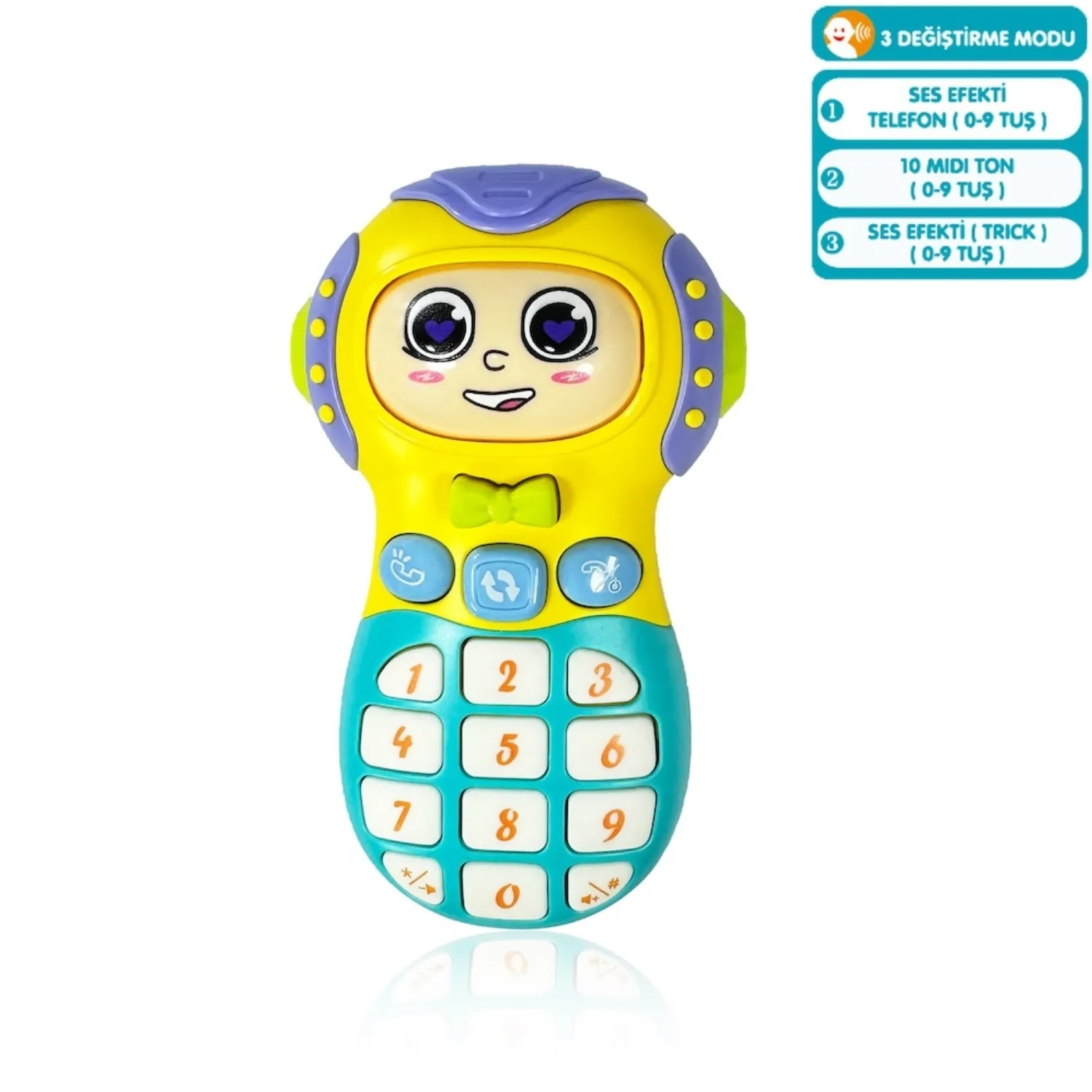Vardem Işıklı ve Müzikli Cep Telefonu Bebek Piyanosu