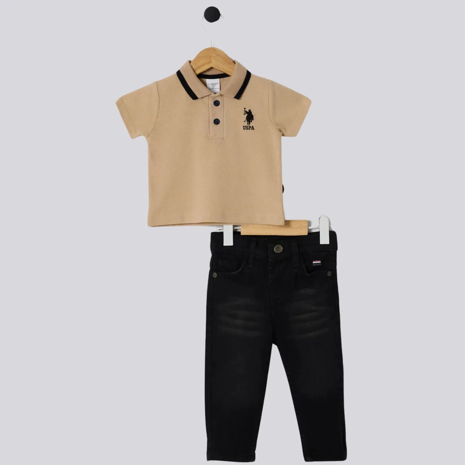 U.S. Polo 2li Takım T-Shirt Pike Bej