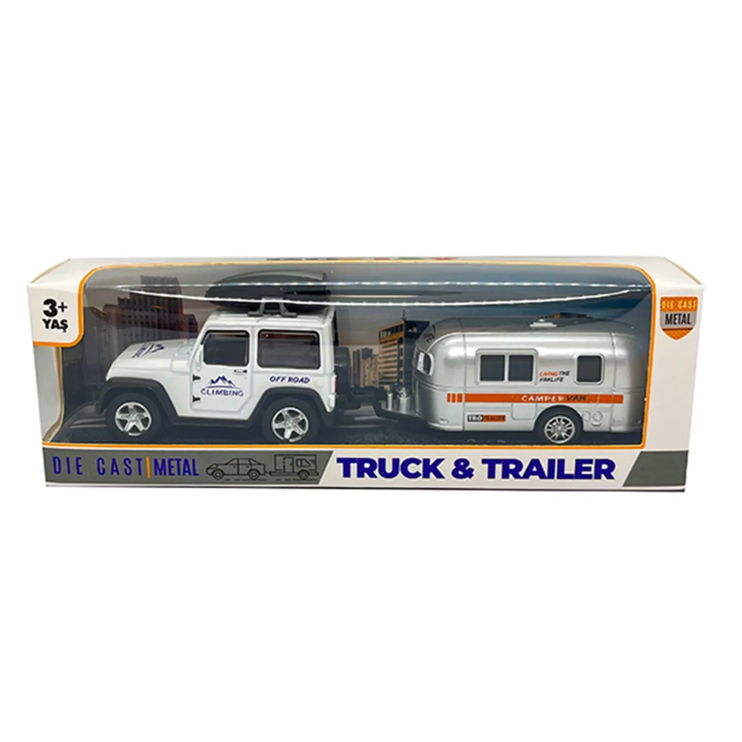 Diecast Metal Araba Karavanlı
