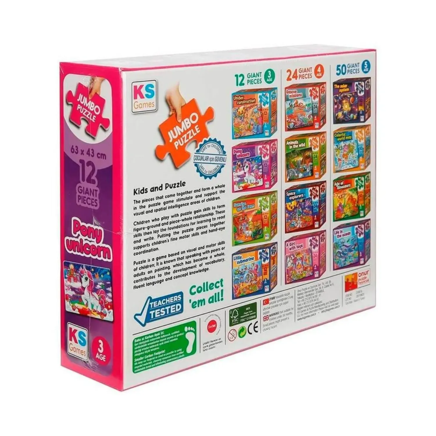 Ks Games Pony Pony Unicorn Jumbo Puzzle 12 Parça