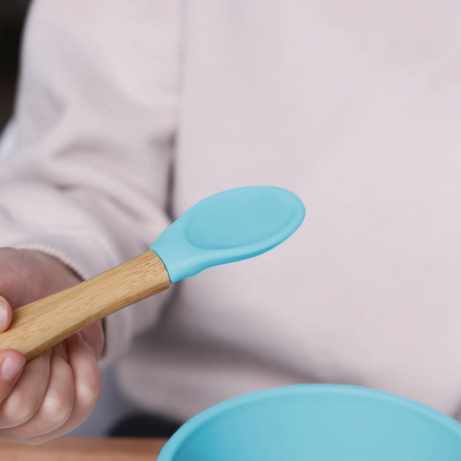 BM Care Bambu Saplı Mama Kaşığı Mavi