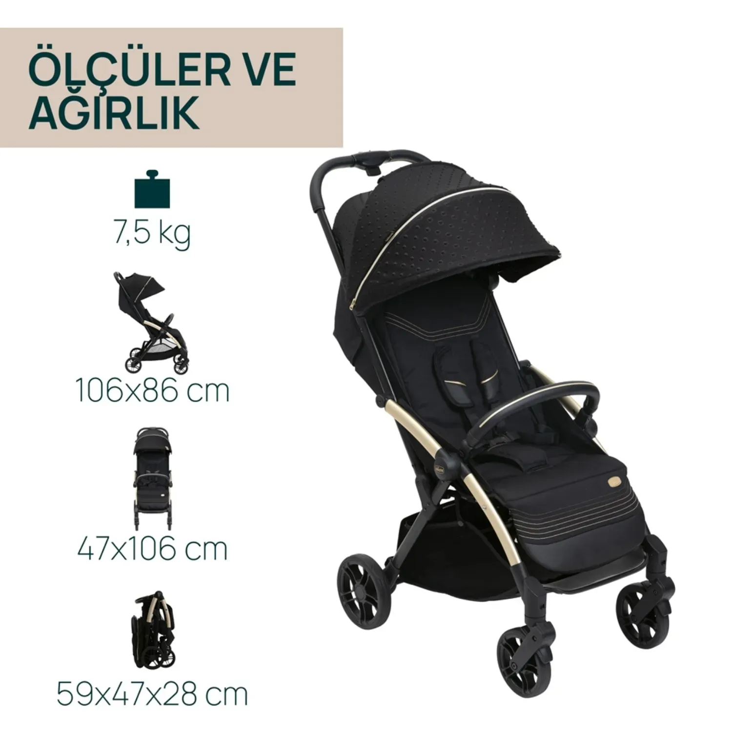 Chicco Goody XPlus Kabin Travel Sistem Bebek Arabası Black Re_Lux