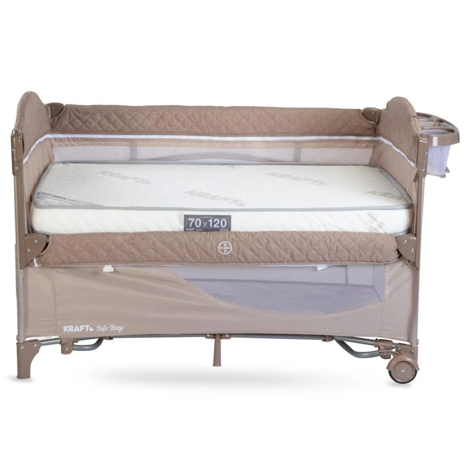 Kraft Safe Sleep Anne Yanı Oyun Parkı 70x120 cm Grey