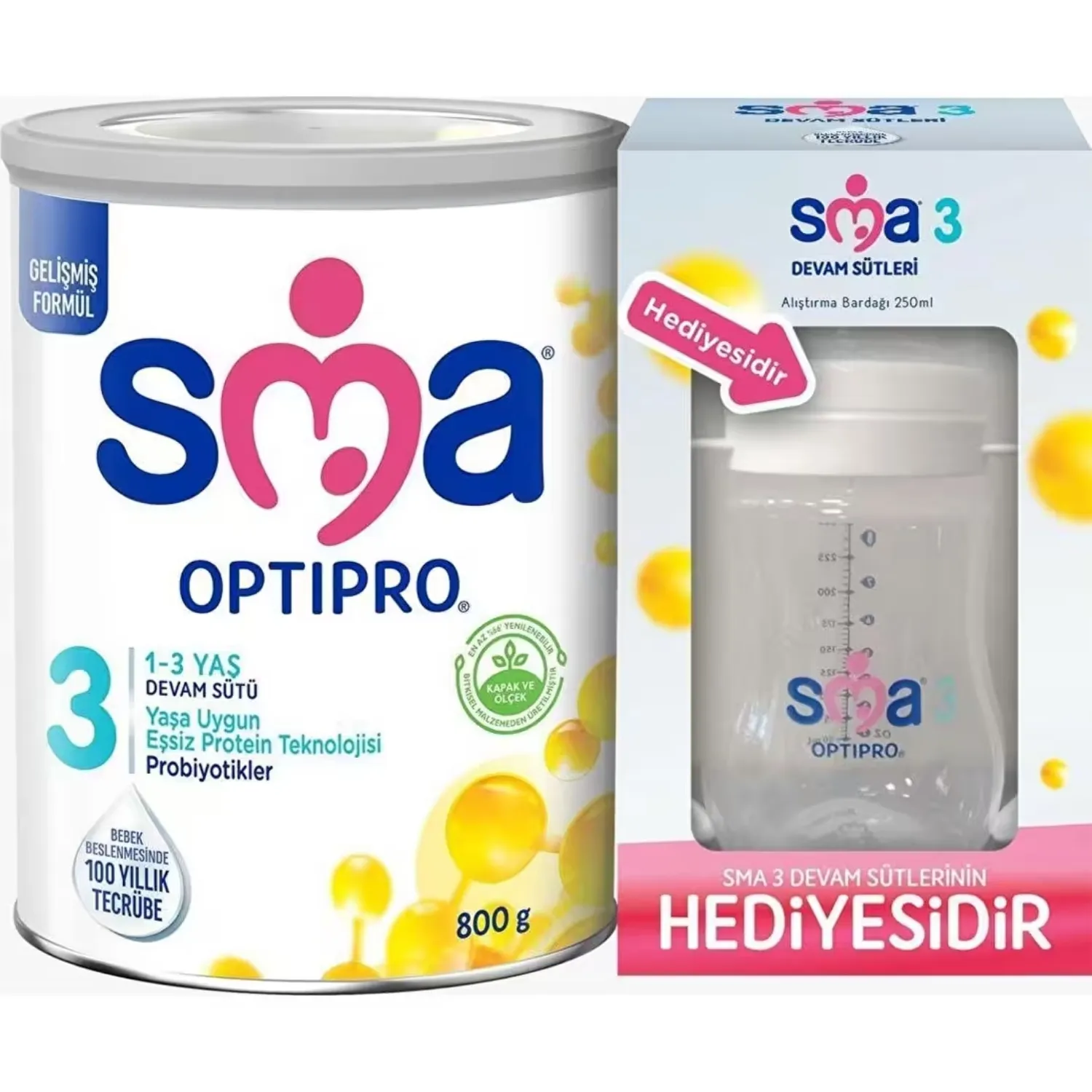 Sma OptiPro Probiyotik 3 Devam Sütü 800 gr 1-3 Yaş - Alıştırma Bardağı Hediyeli