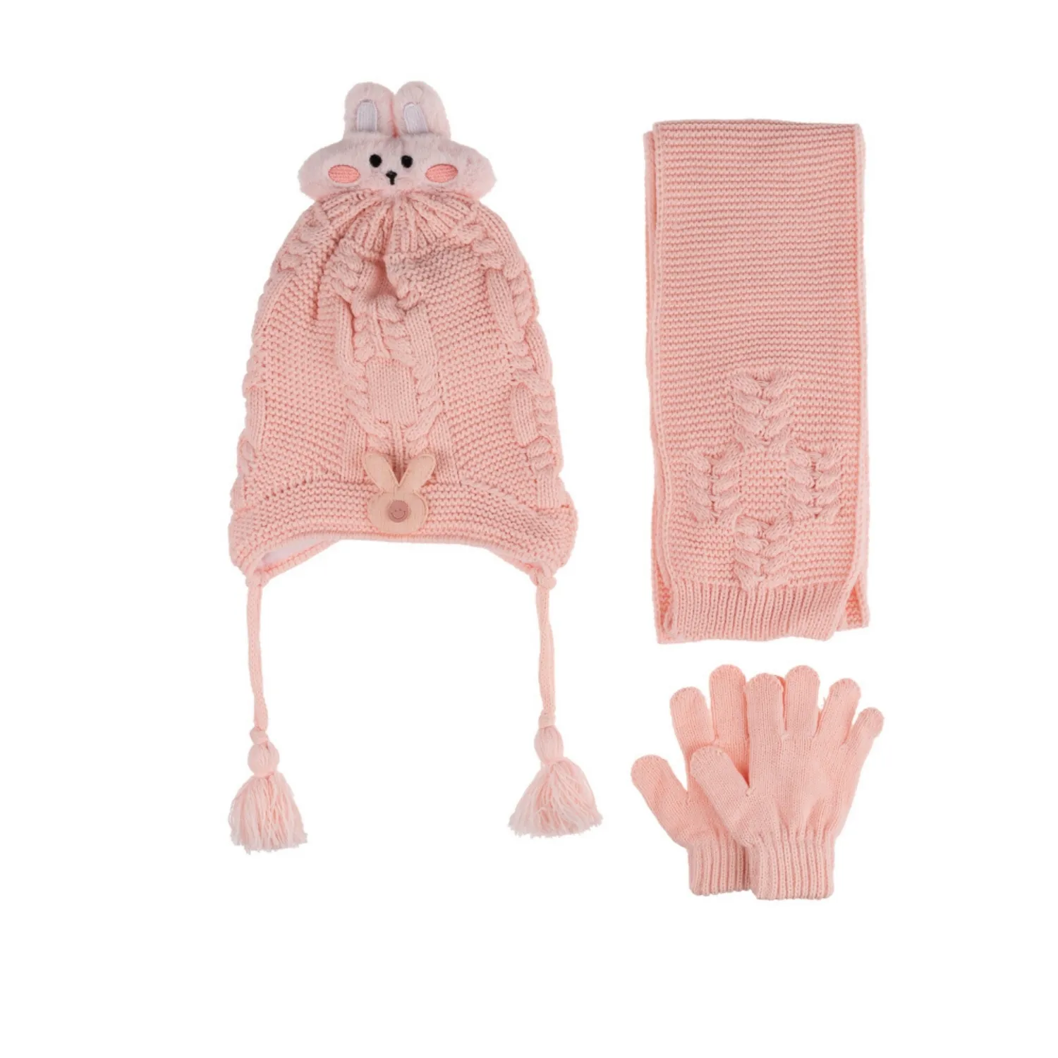 Kitti Eldiven Atkı Bere Takım 1-4Yaş Soft Pembe Asortili