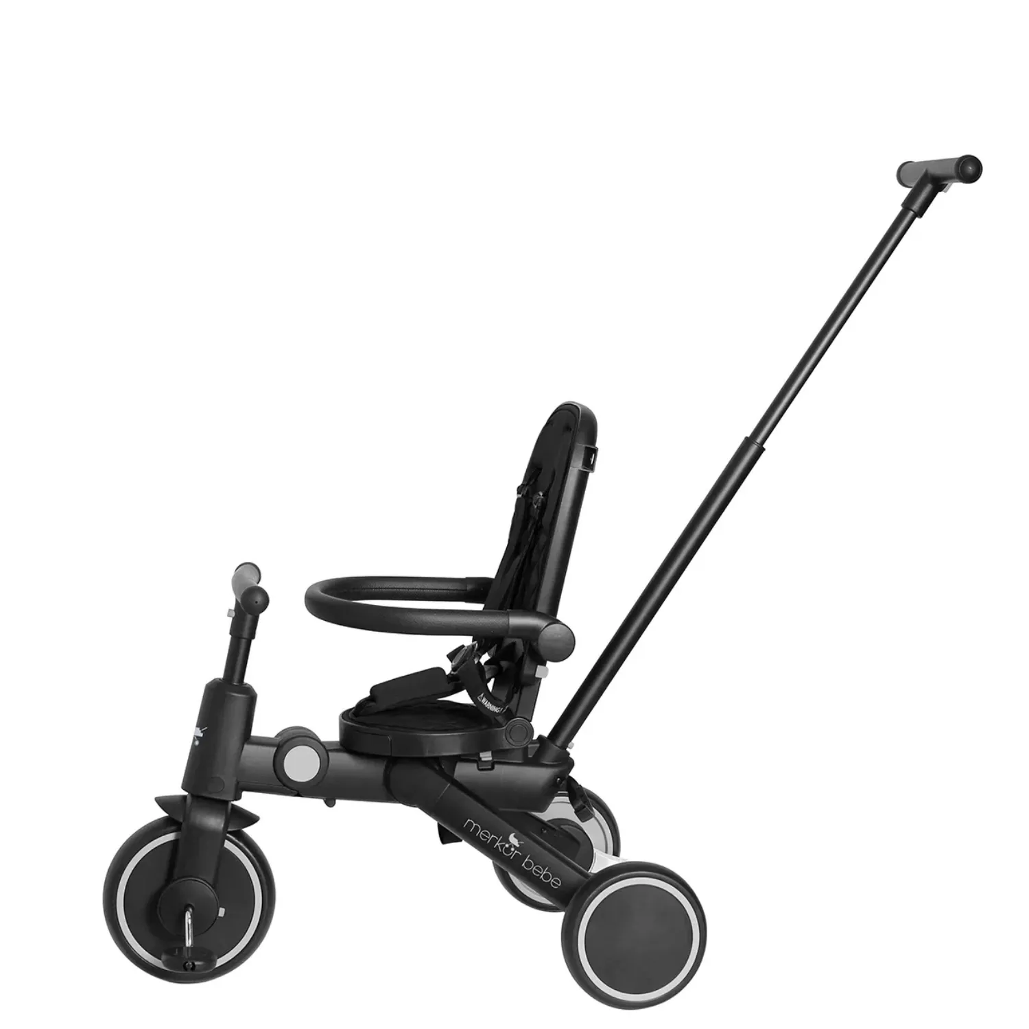 Merkür Bebe 9in1 Hawk Üç Tekerlekli Bebek ve Çocuk Bisikleti Siyah