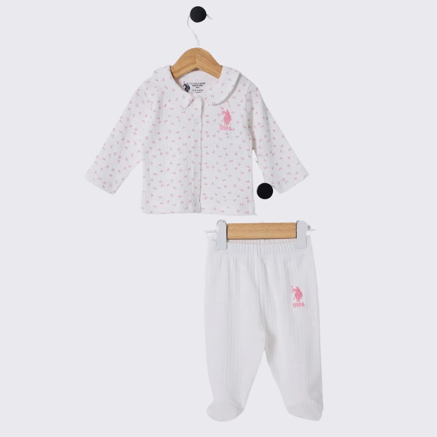 U.S. Polo 2li Takım Beyaz - Pembe
