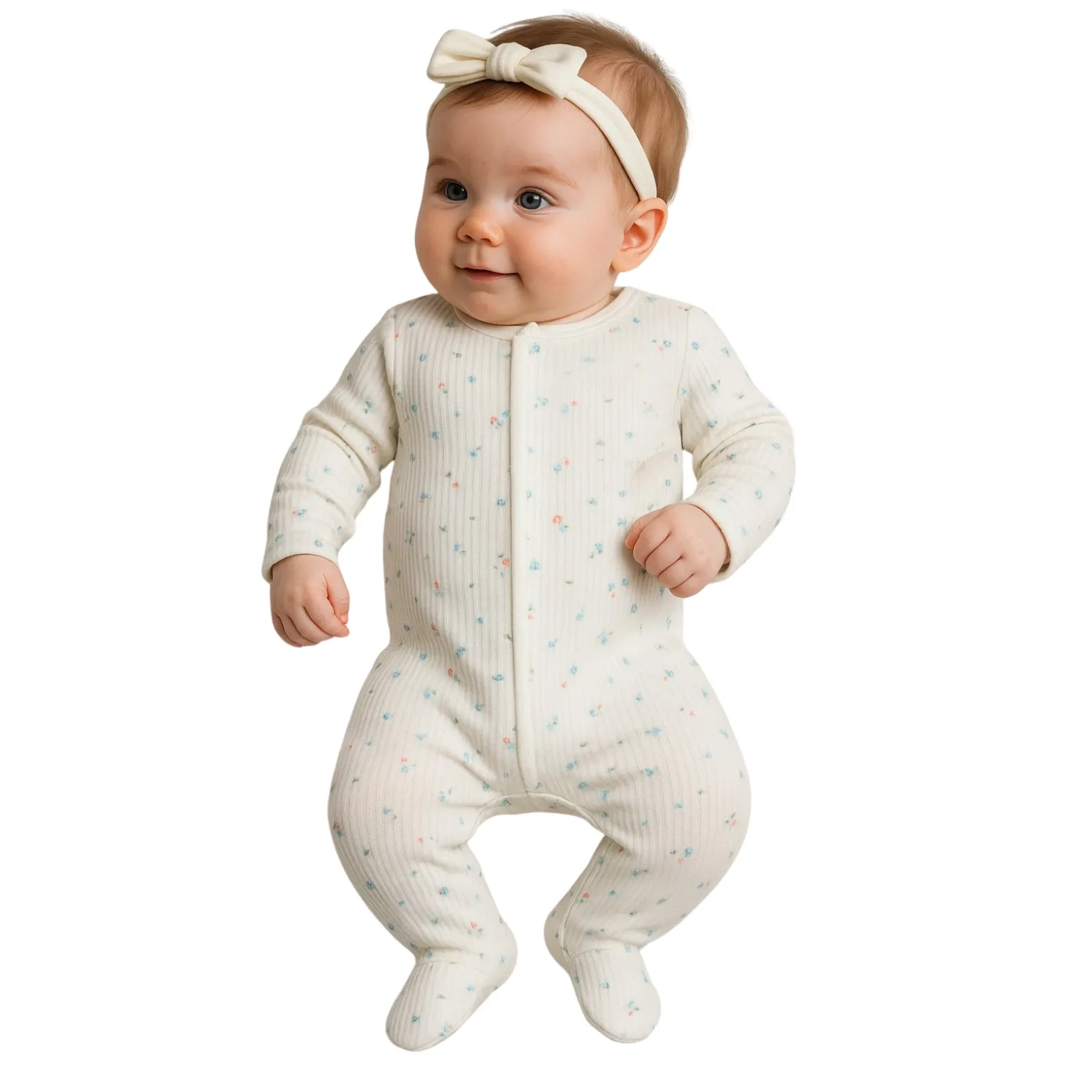 Bistyle Tulum Fermuarlı Flowers Ekru - Pembe Bistyle Tulum Fermuarlı Flowers Ekru - Pembe