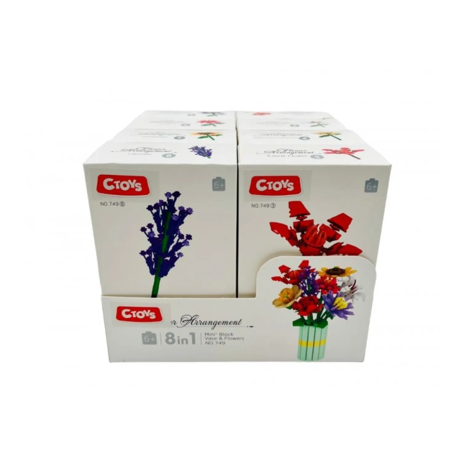 Mini Blok Flower 8'Li Stant