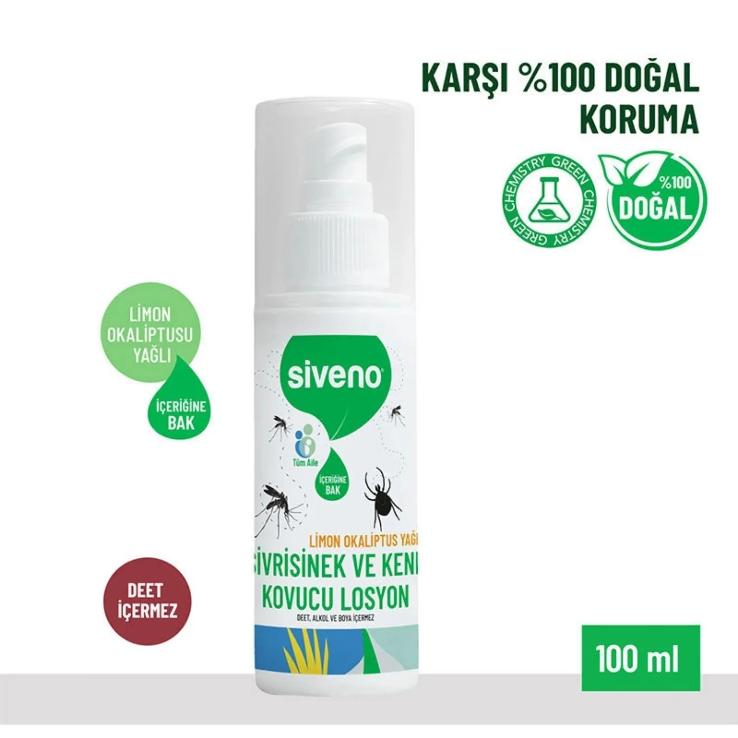Siveno Sivrisinek ve Kene Kovucu Sprey Krem 100 ml