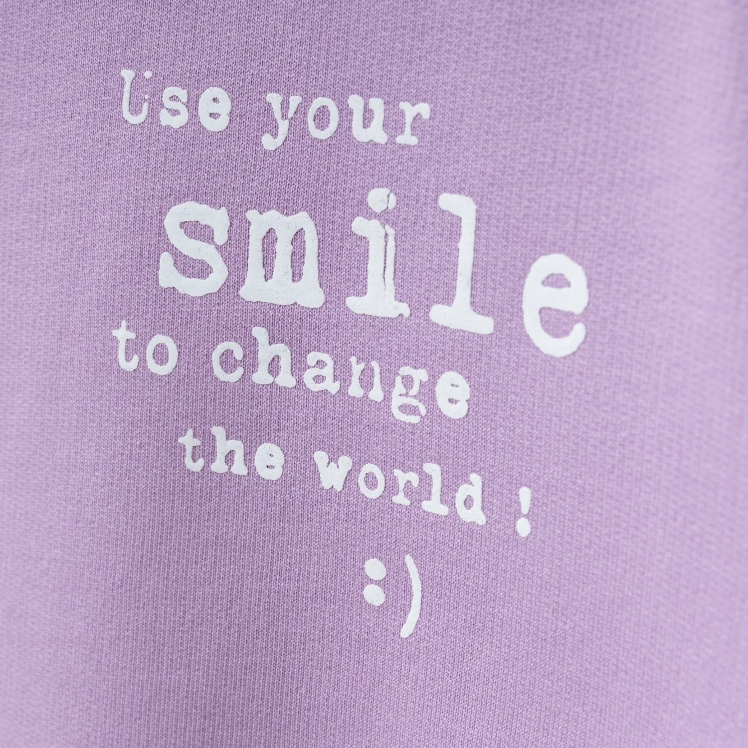 Bebolly Sweatshirt Smile Baskılı Lila