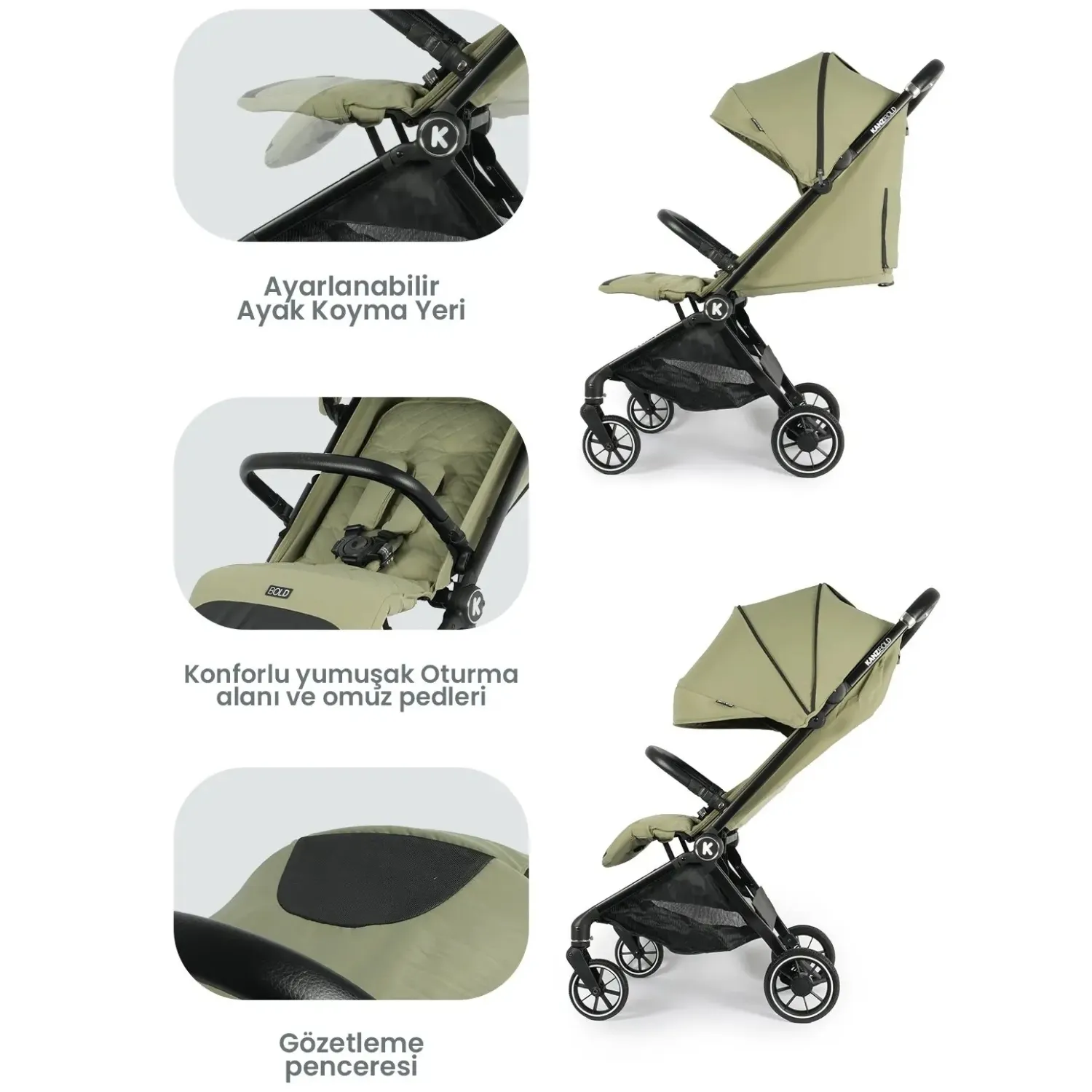 Kanz Bold Bebek Arabası Forest Green