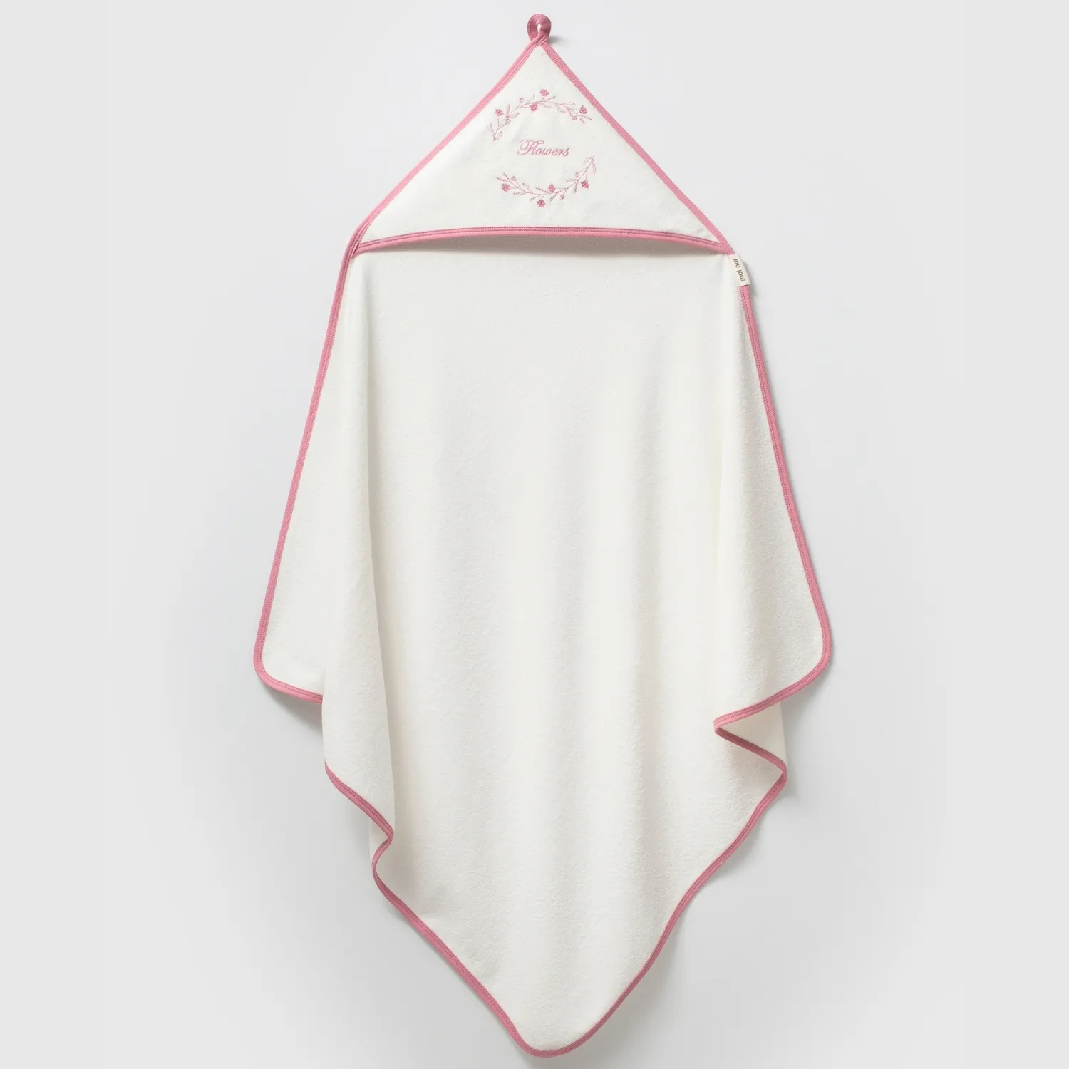 Moi Noi Havlu Nakışlı Flowers Ekru