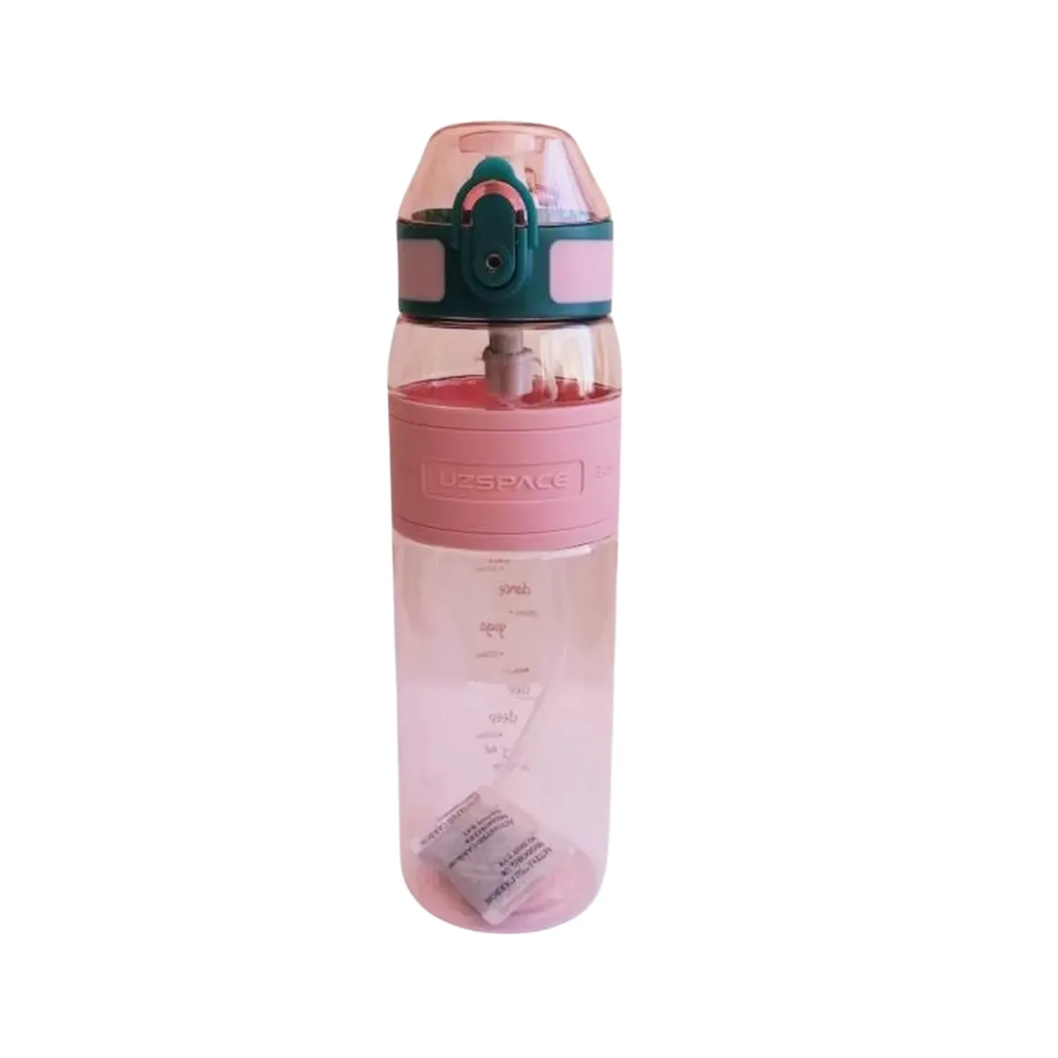 Uzspace Tritan Pipetli Suluk 600 ml Parlak Pembe