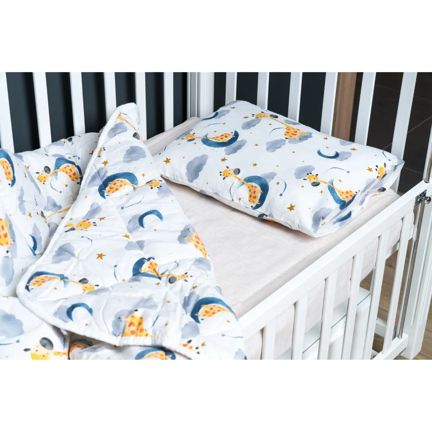 Bebek Nevresim Seti Bulut 3 Parça Çantalı 100x150