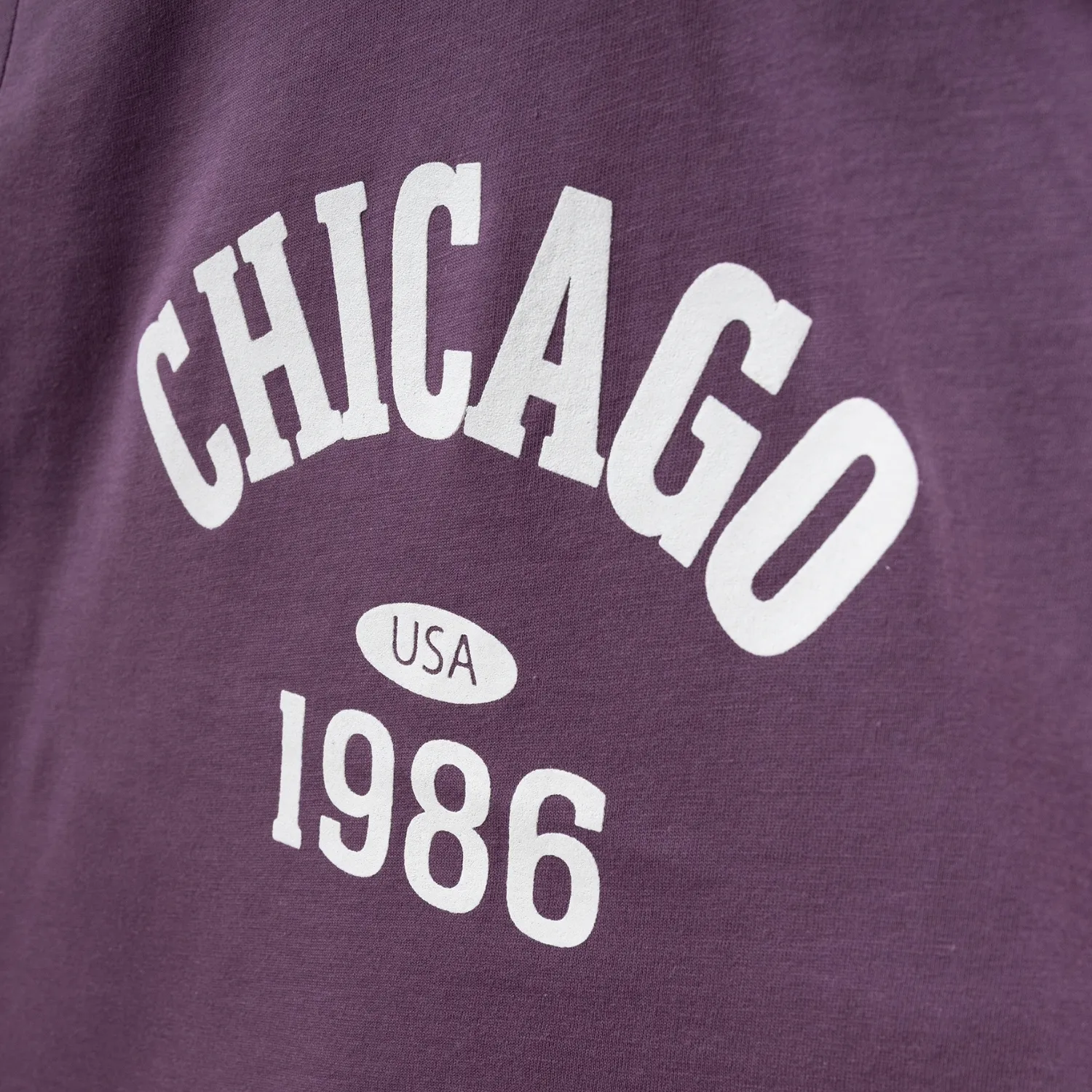 Winimo T-Shirt Chicago Baskılı Mor