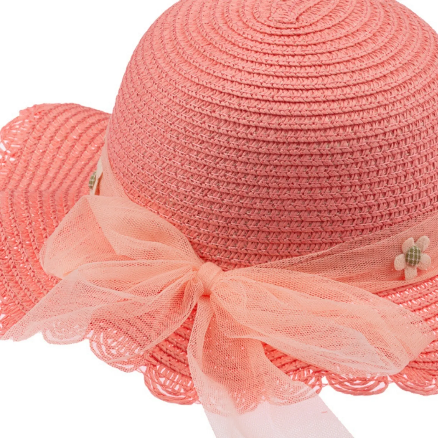 Kitti Şapka Hasır 1-3Yaş Orta Pembe Asortili