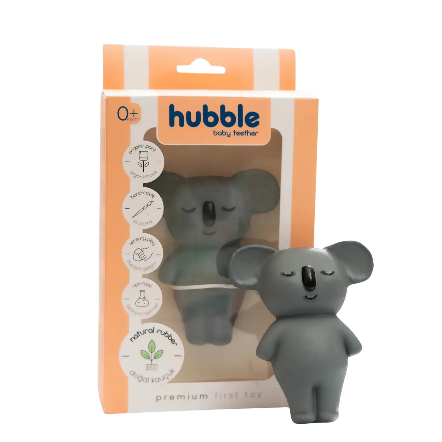Hubble Doğal Bebek Diş Kaşıyıcı Ve Oyuncağı Koala