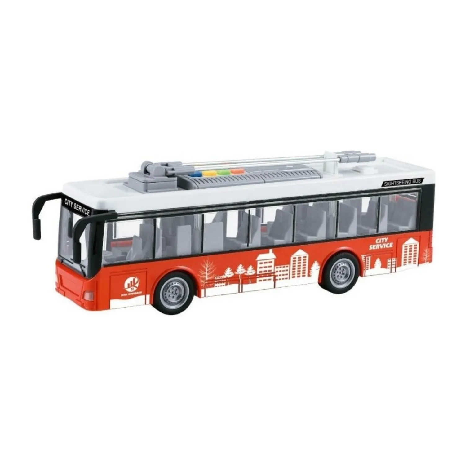 Vardem Sürtmeli Sesli Işıklı Elektrikli Otobüs 1:16