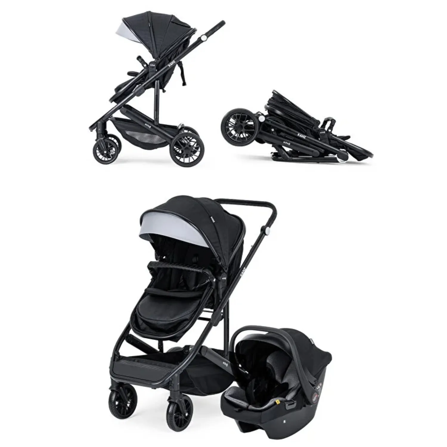 Kanz Echo Travel Sistem Bebek Arabası Siyah