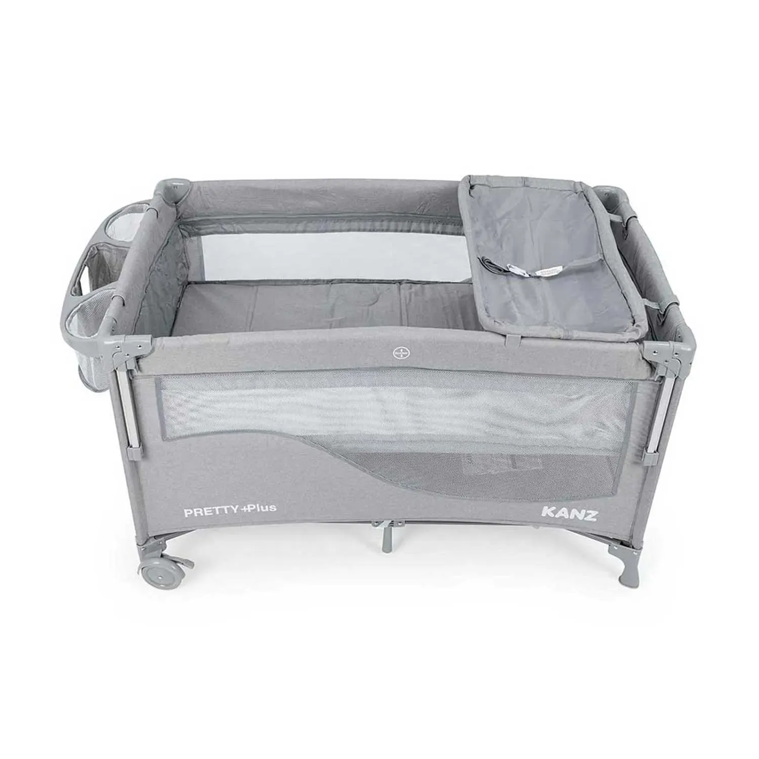 Kanz Pretty Plus Yatak Hediyeli Anne Yanı Oyun Parkı 70x120 cm Gri