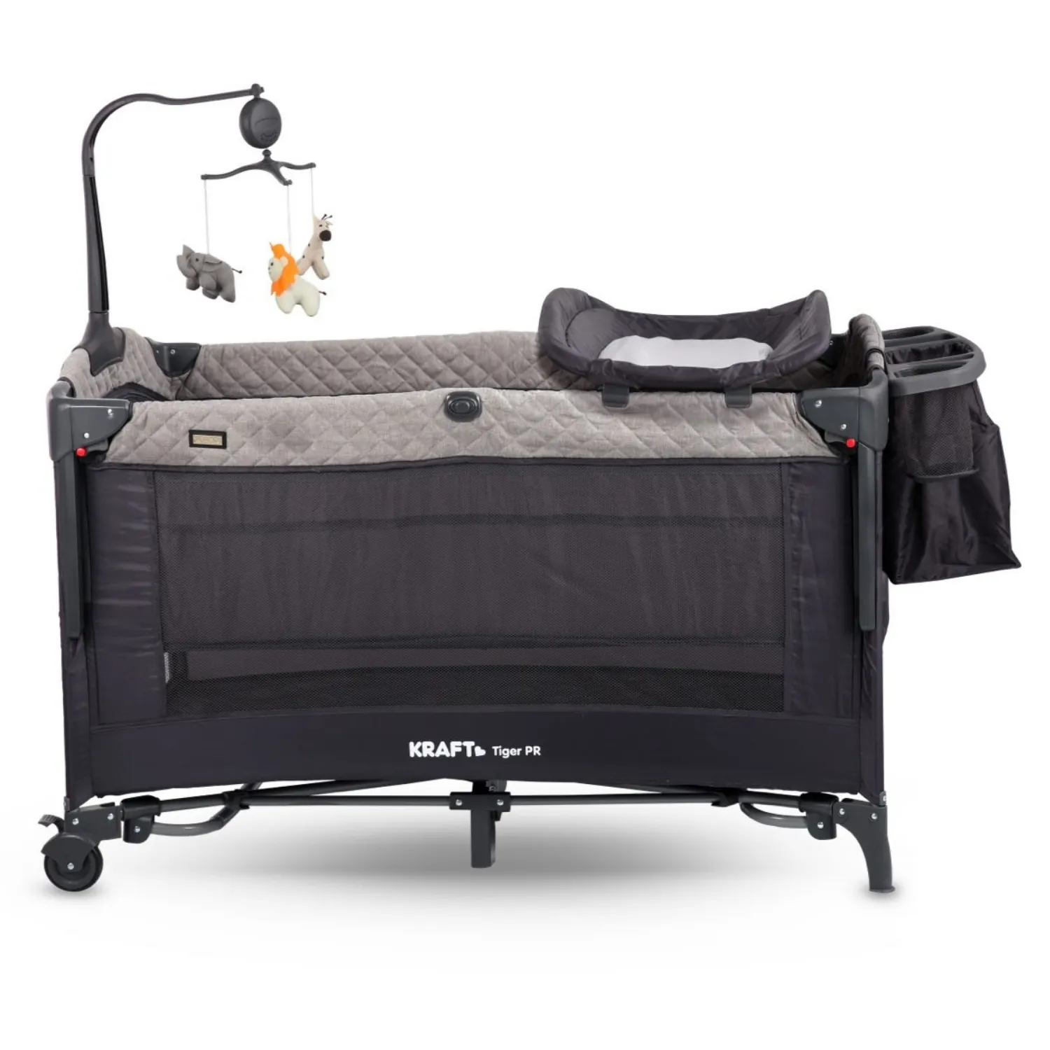 Kraft Tiger Anne Yanı Oyun Parkı 70x120 cm Light Grey