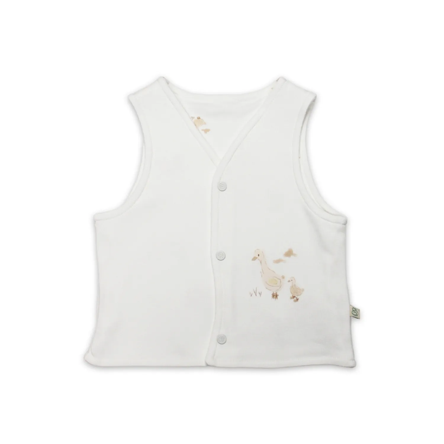 Bistyle Yelek Çift Taraflı welcome Baby Duck Sarı - Ekru